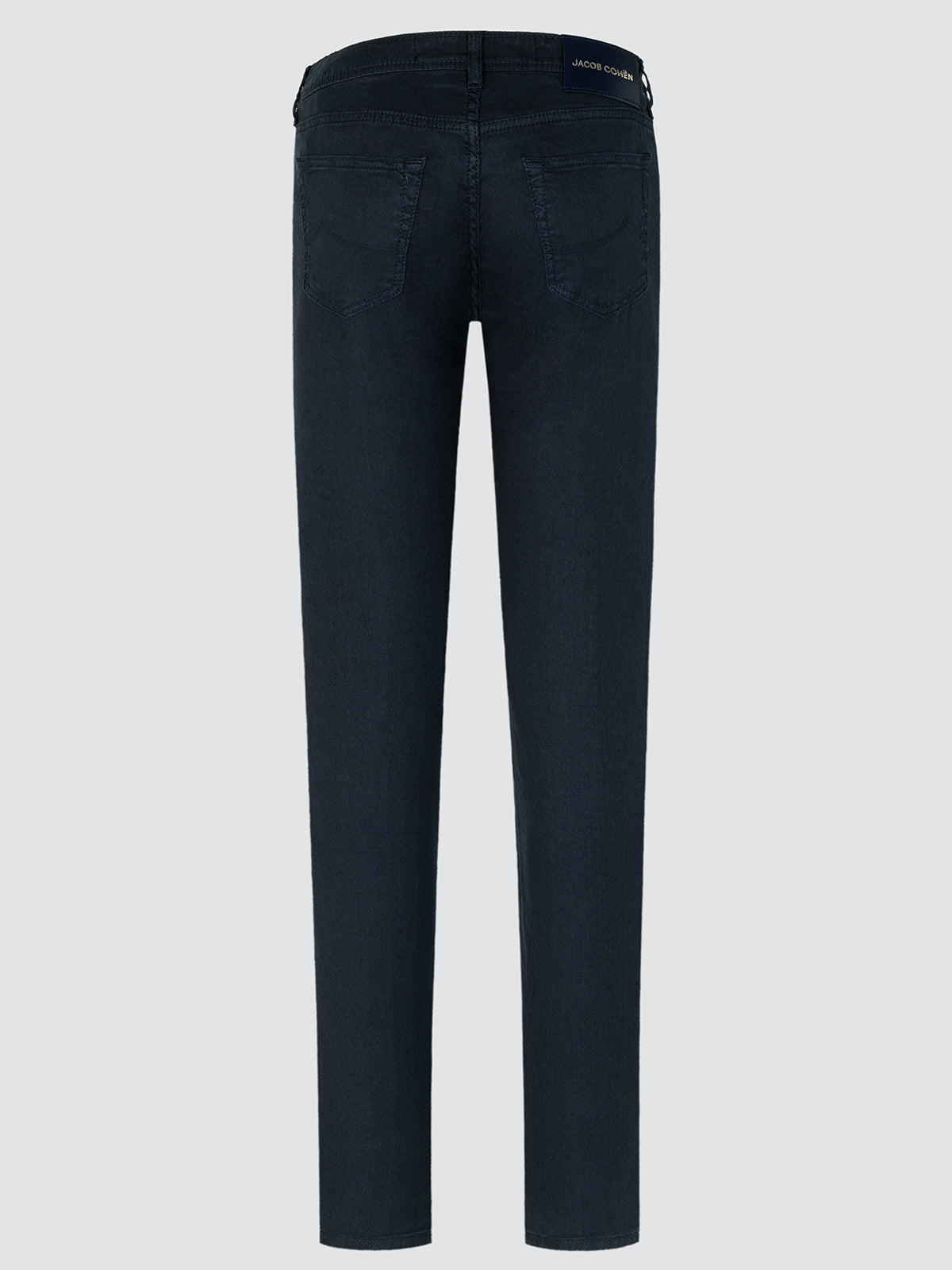 Bard Regular-Slim 5-Pocket-Hose marineblauem Baumwoll-Leinen-Stretch Jacob Cohen