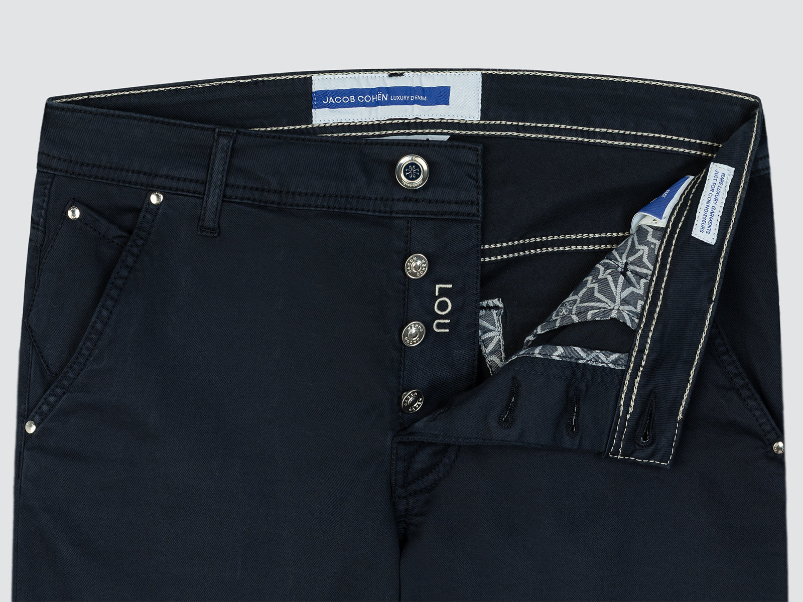 Lou Bermuda marineblauw katoen en lyocell Jacob Cohen