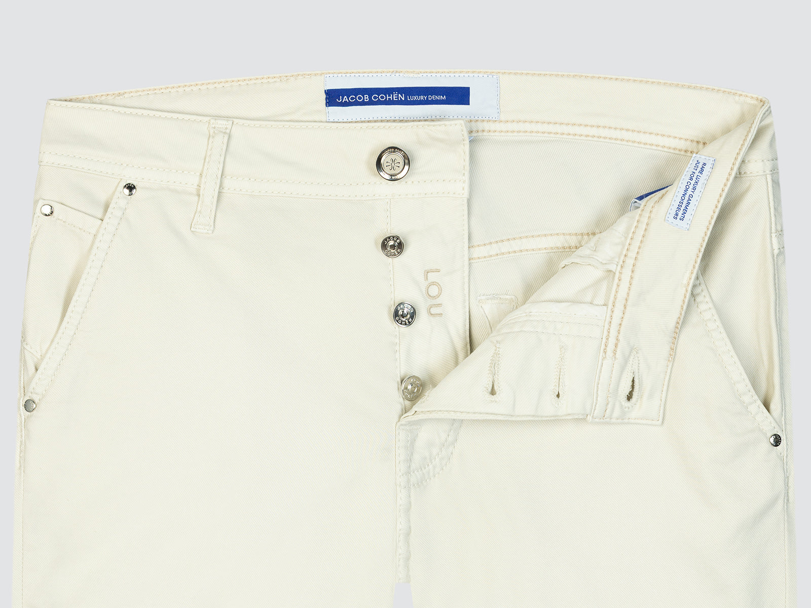 Lou bermuda off white katoen lyocell Stretch