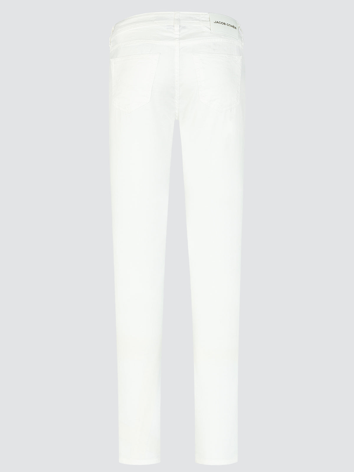 Bard Regular-Slim Hose aus weißem Baumwoll-Leinen-Stretch Jacob Cohen