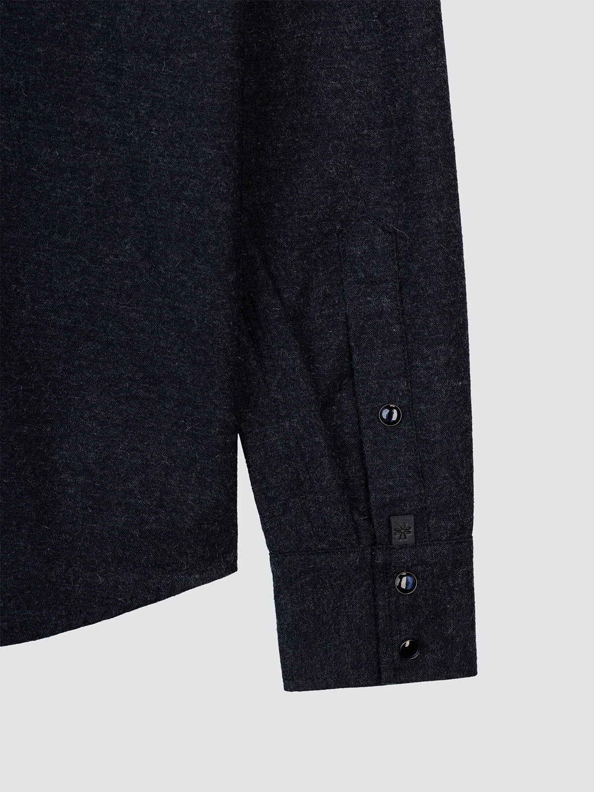 Camisa de franela ligera azul cachemir de algodón