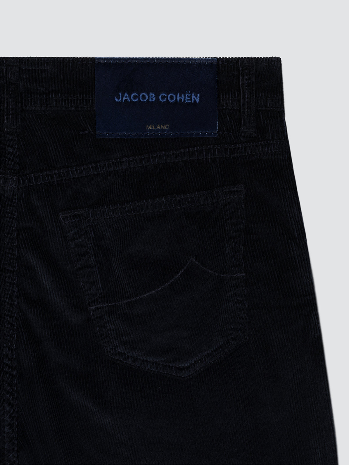 pantalon bard bleu marine en velours JACOB COHEN back view