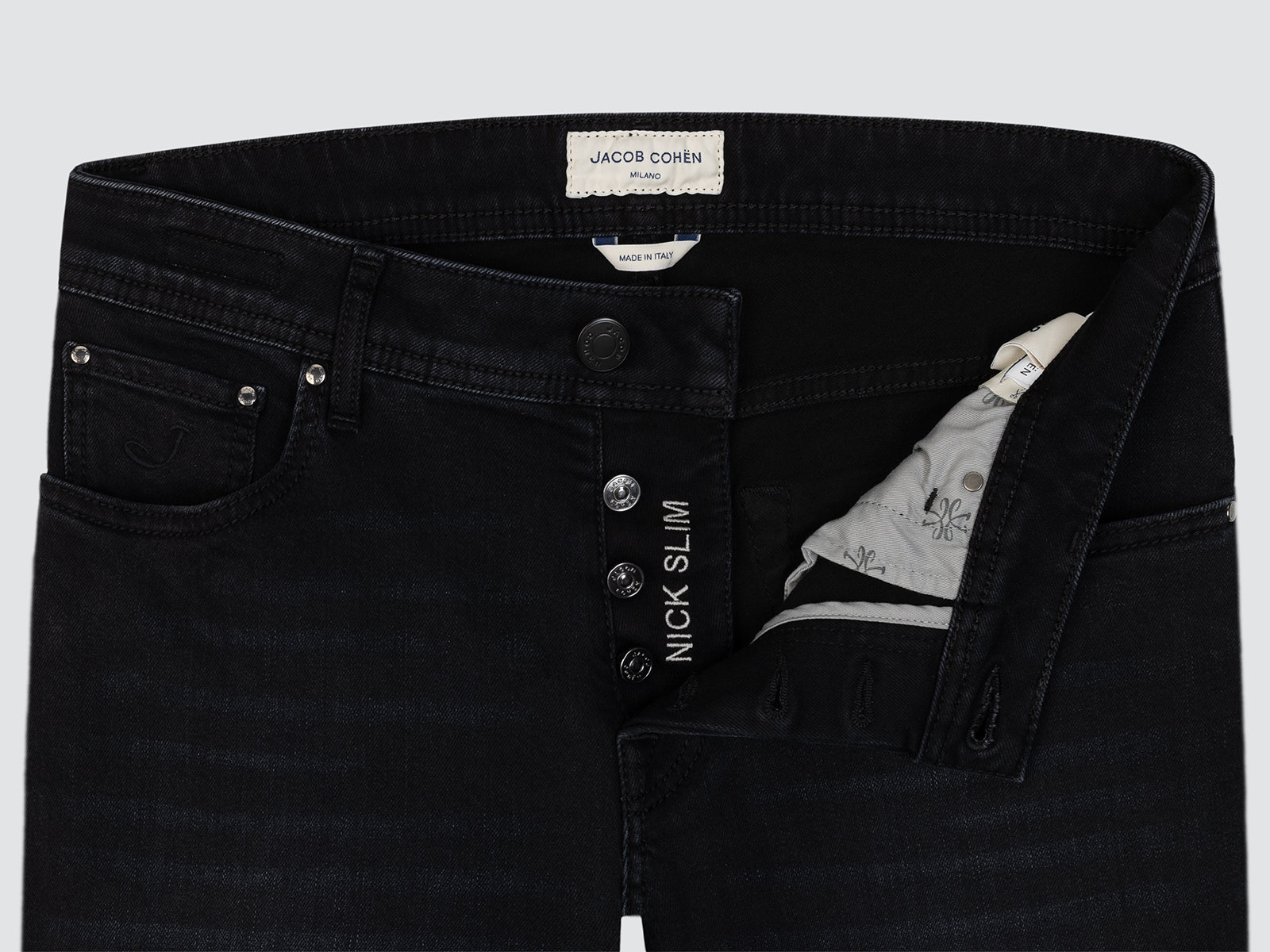 Vaqueros Nick Slim Super Slim denim elástico negro