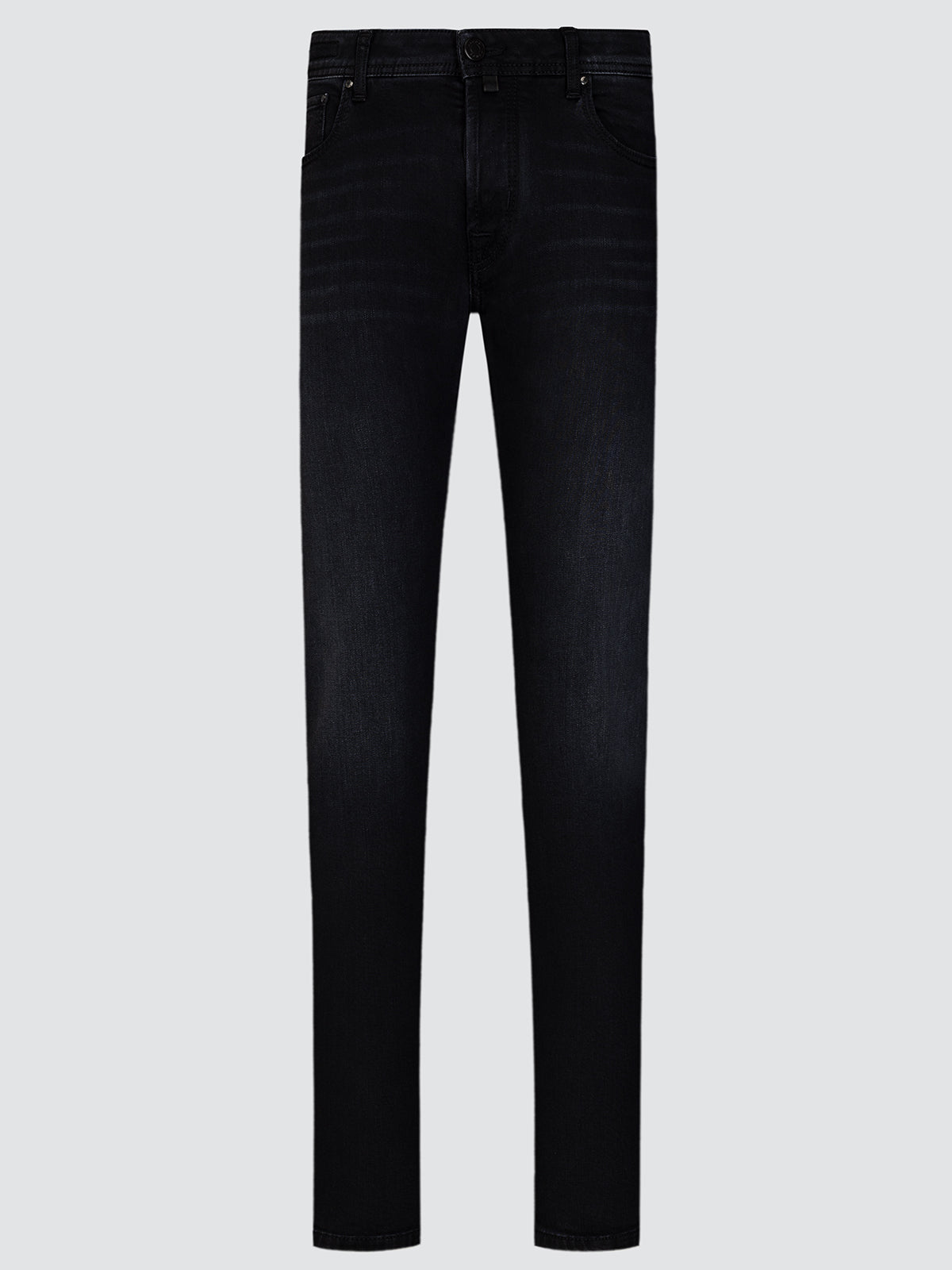 super slim black jeans front view Jacob Cohen