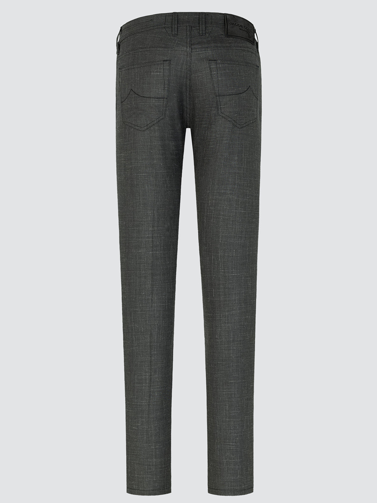 Dark Grey Jacob Cohen Stretch Wool and Linen Bard 5-Pocket Trousers