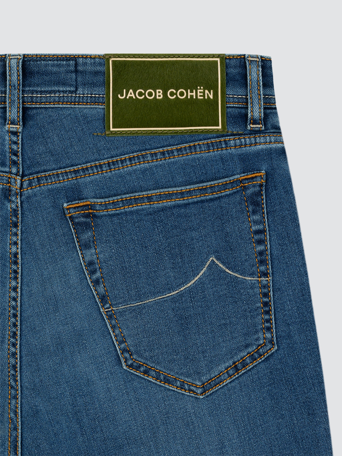 Bard jeans JACOB COHEN light blue summer zip green patch