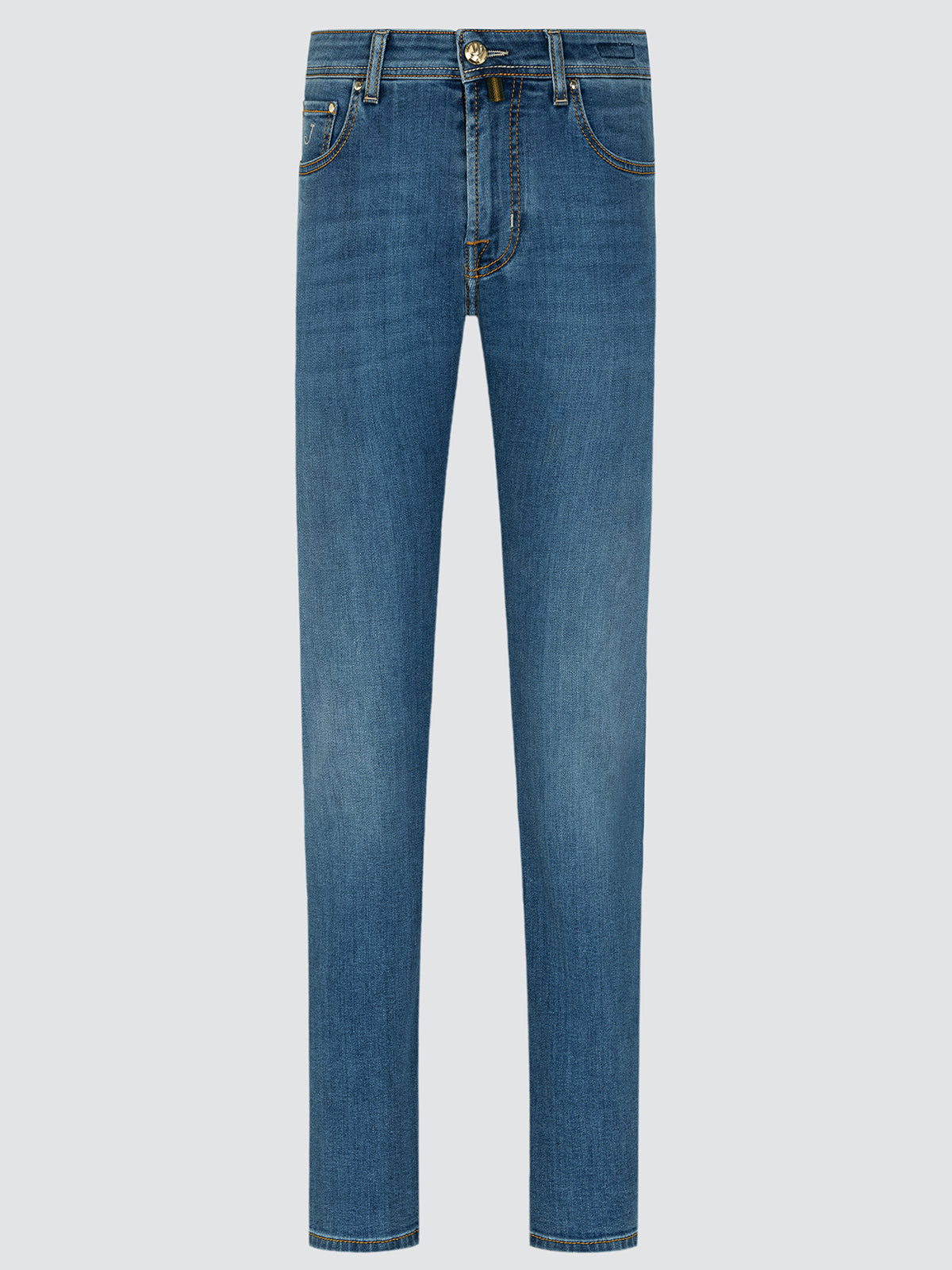 Bard Fast jeans in medium blue stretch denim by Jacob Cohen