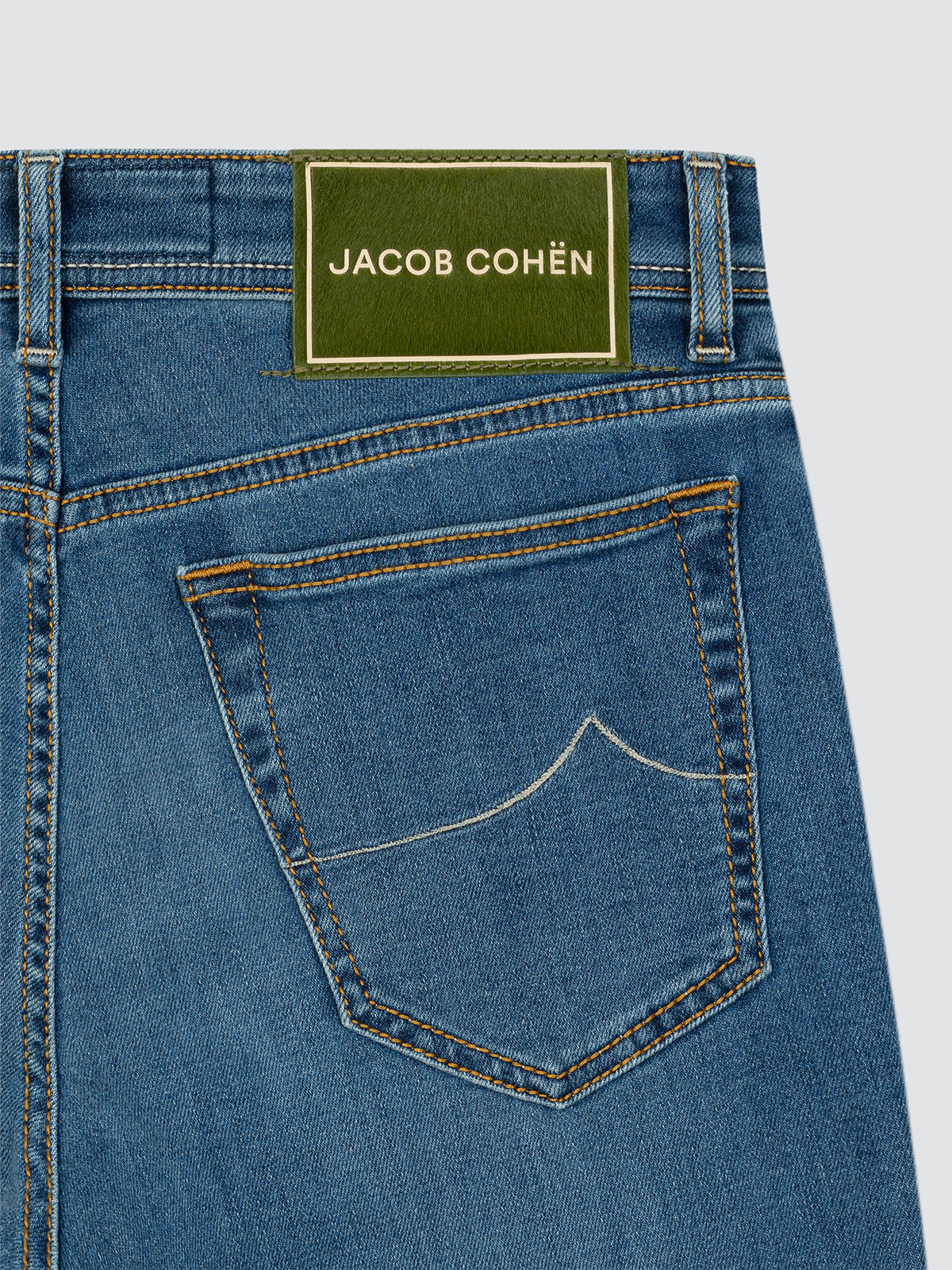 Eduard straight leg super stretch mid blue jeans Jacob Cohen