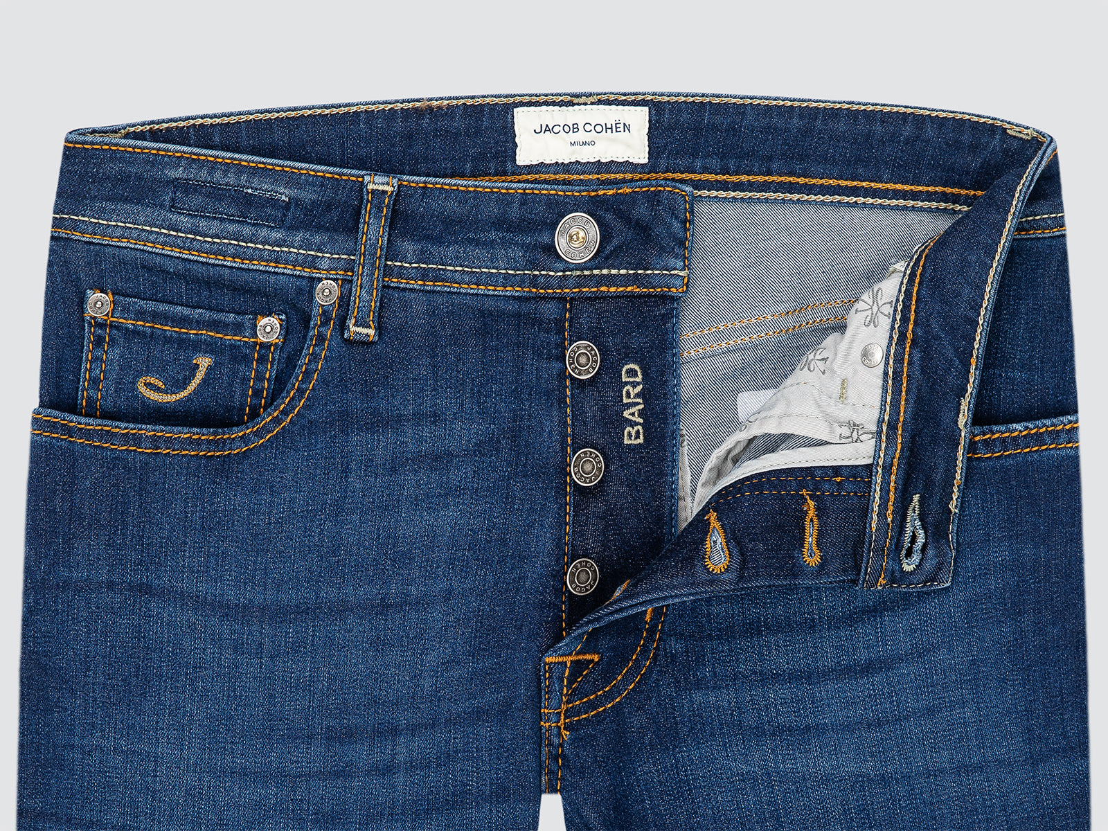 Bard Regular-Slim Jeans Mittelblau Super Stretch Soft Denim