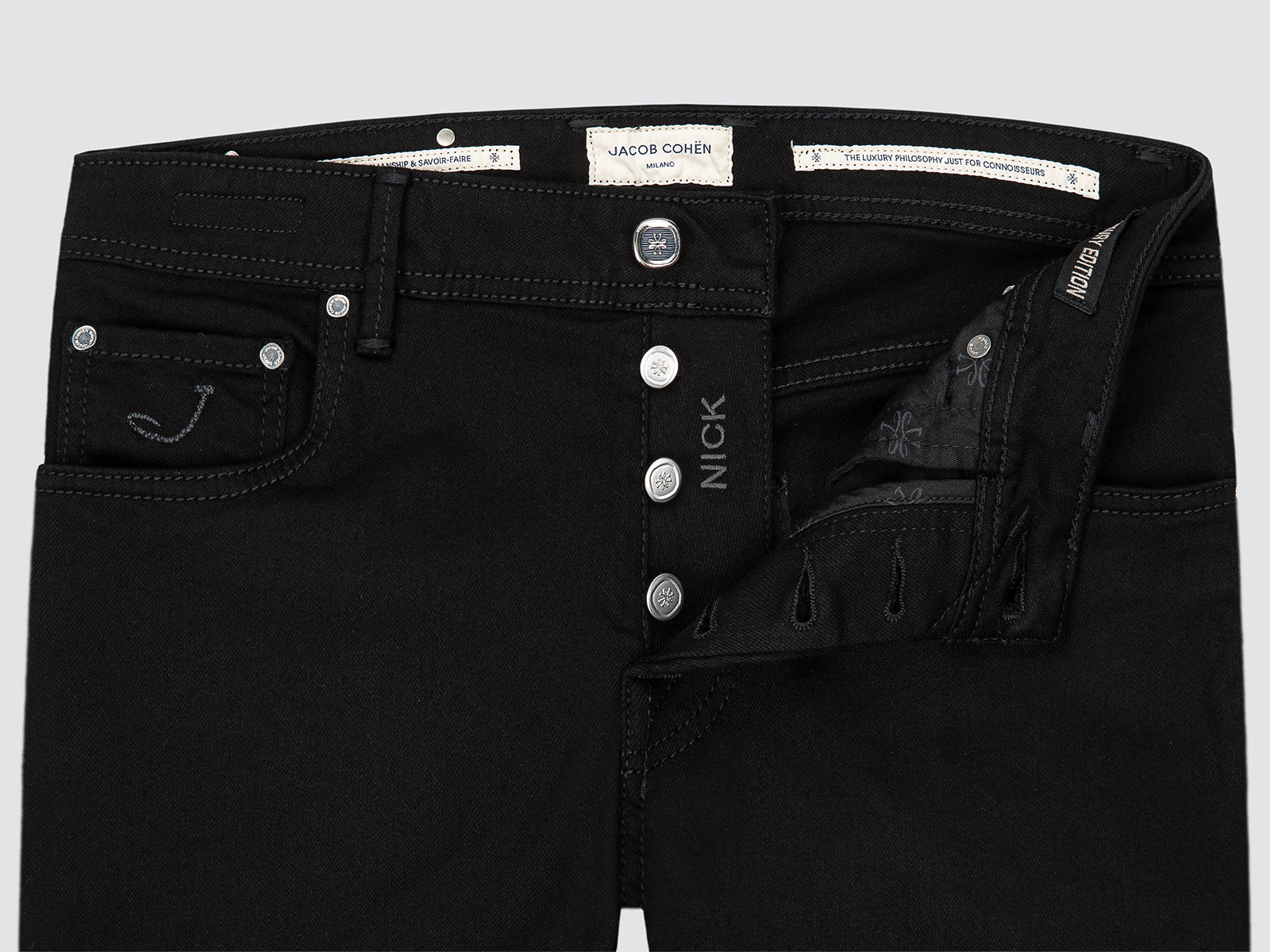 Nick Jeans Super Stretch Stay Black Denim Lizard