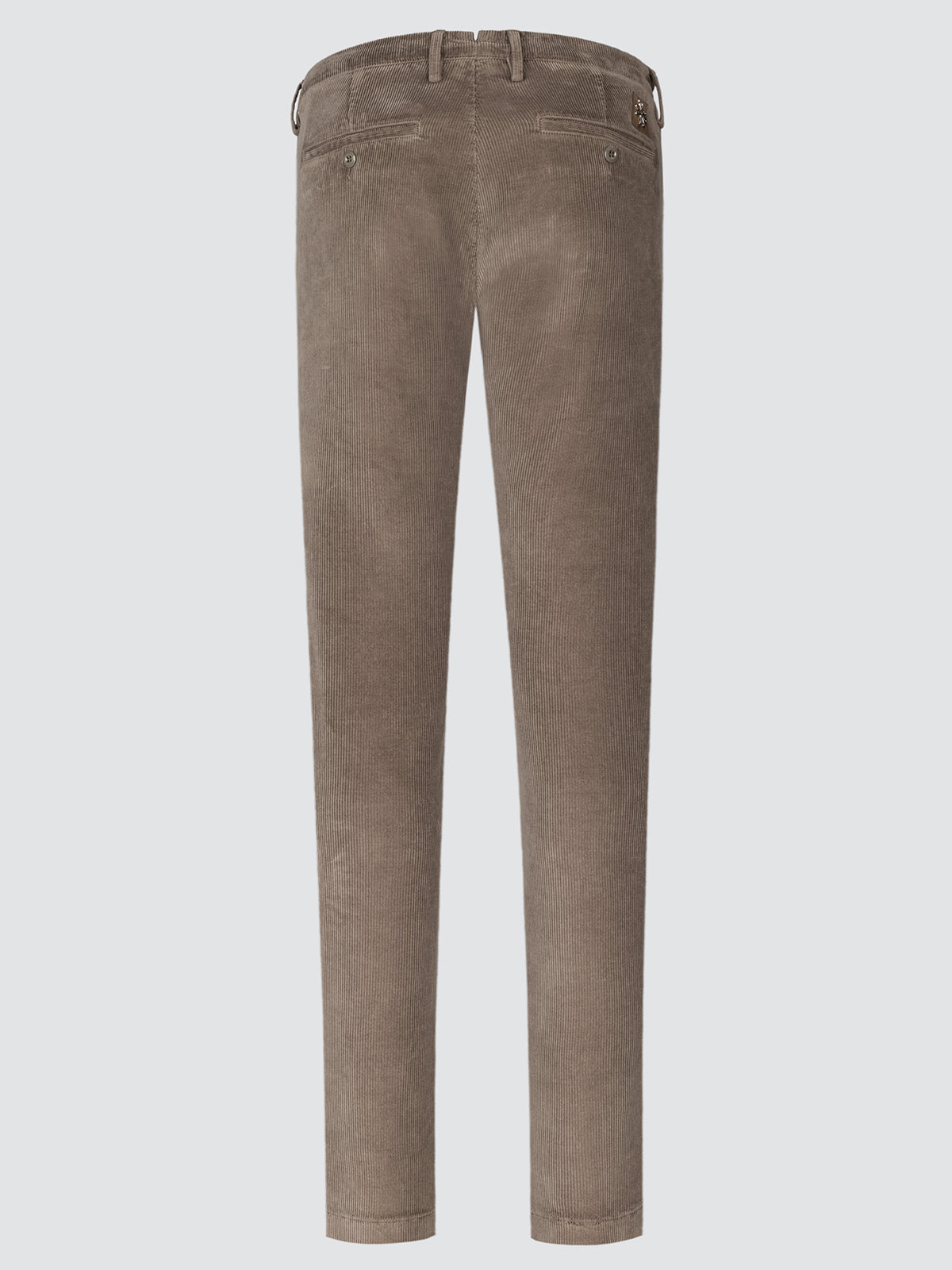 Bobby Slim Chinobroek Olifantgrijze Modal Katoenen Stretch Corduroy