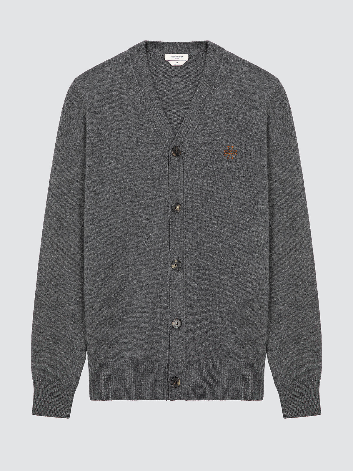 Gray cardigan Jacob Cohen with buttons on a light gray background