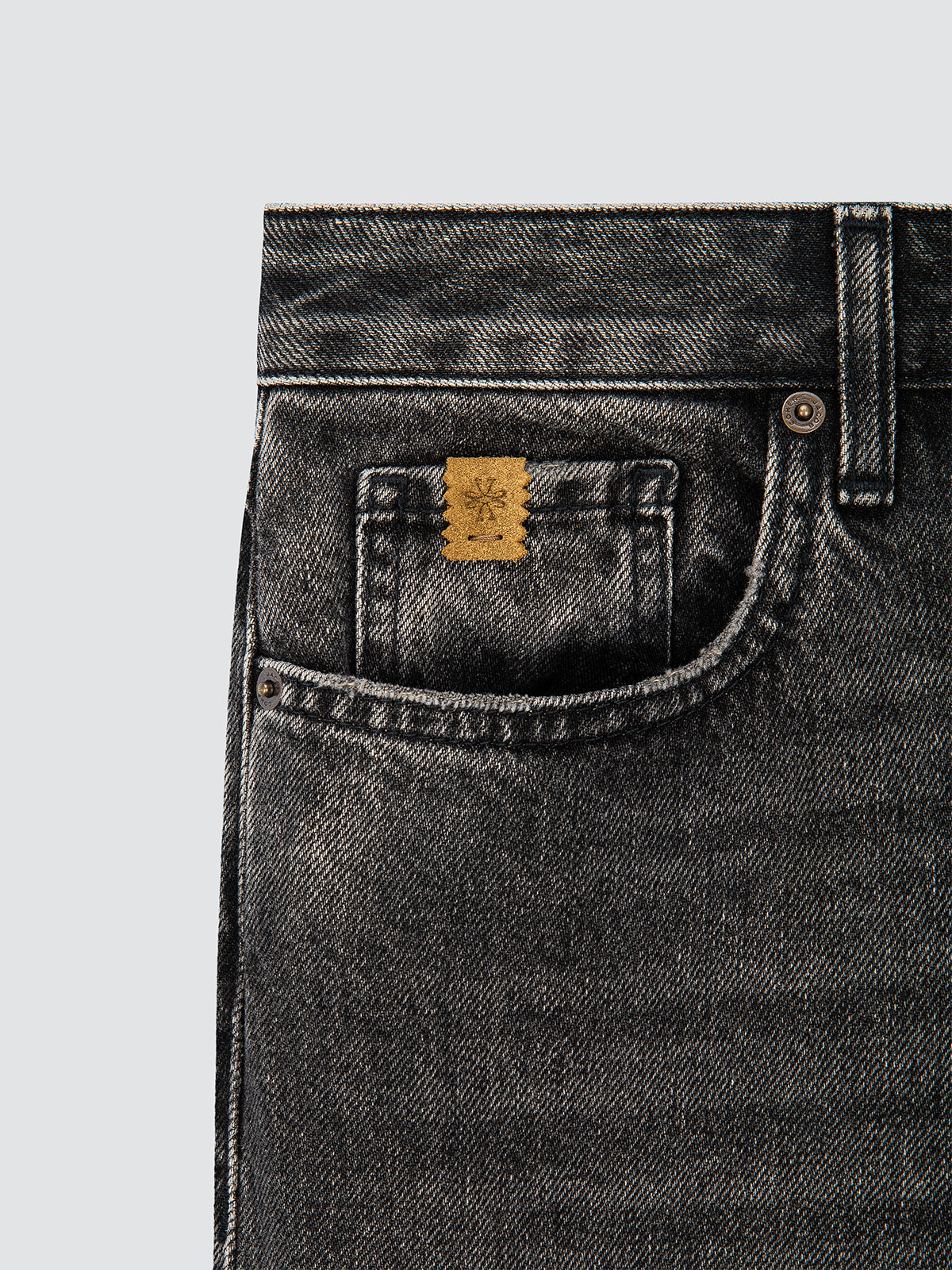 Jackie Palazzo Jeans Dark Grey Cotton and Lyocell Denim