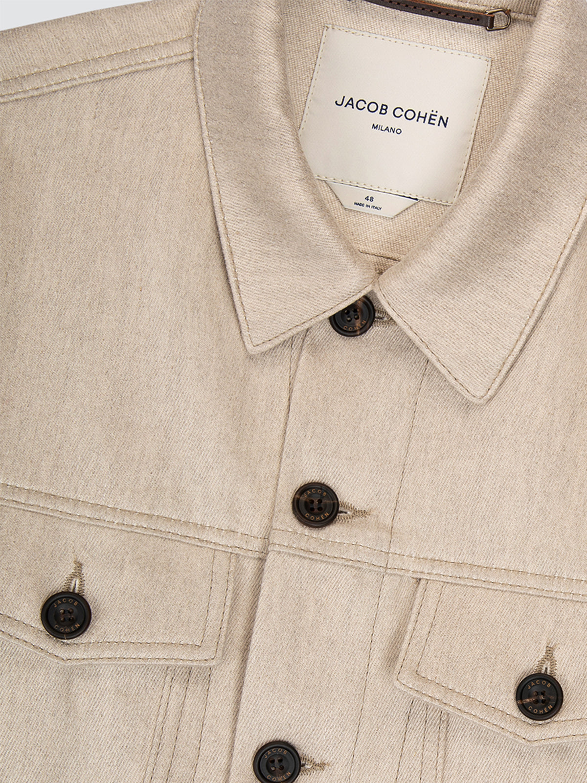 Veste beige coton et lin naturel Loro Piana
