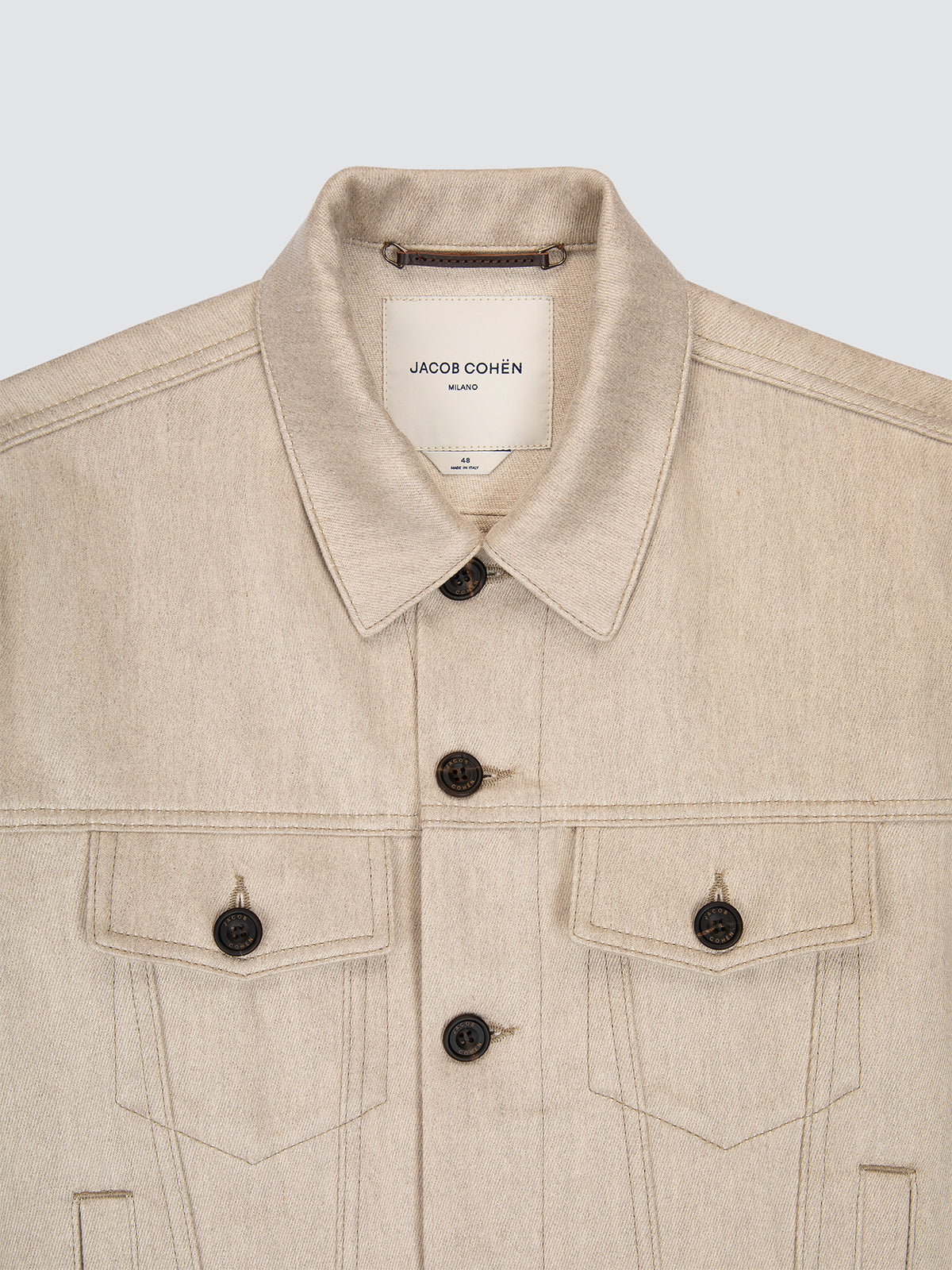 Veste beige coton et lin naturel Loro Piana