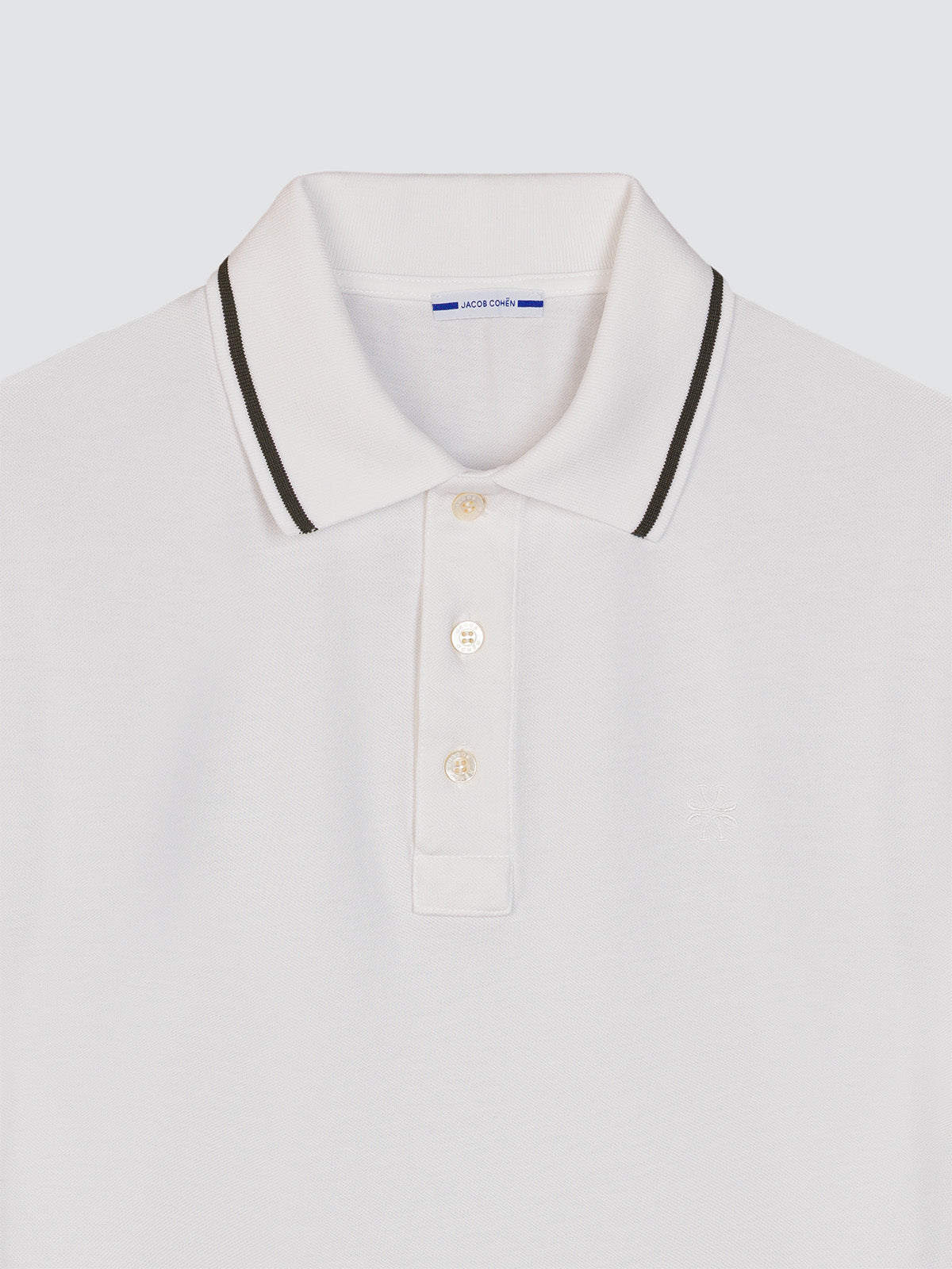 Comfort Poloshirt van wit katoen Jacob Cohën