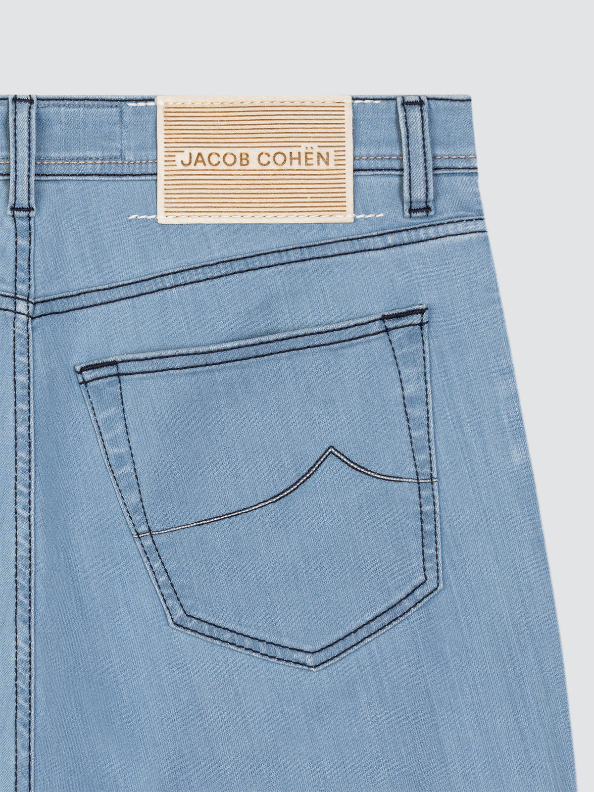 Nick Slim 5-pocket jeans in lichtblauw Superstretch zachte denim