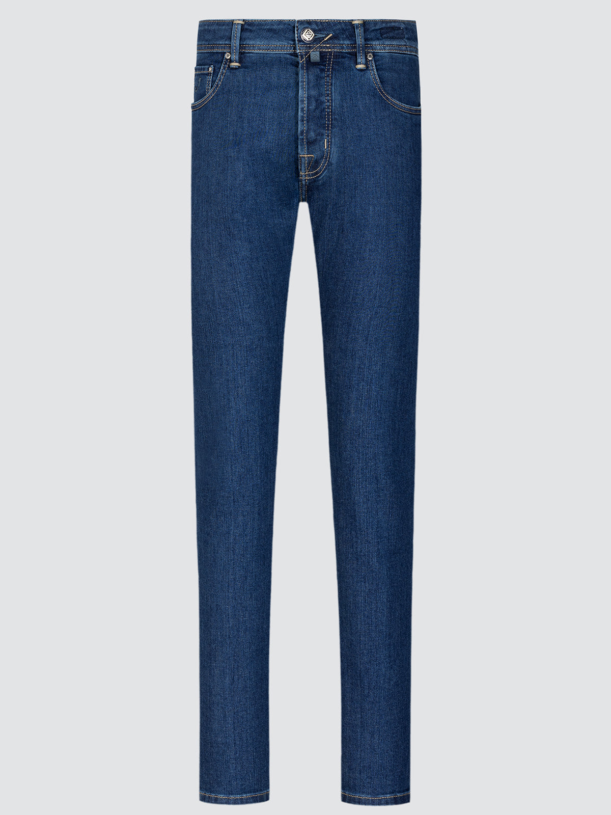 Jeans bard Jacob Cohën bleu avec patch en autruche