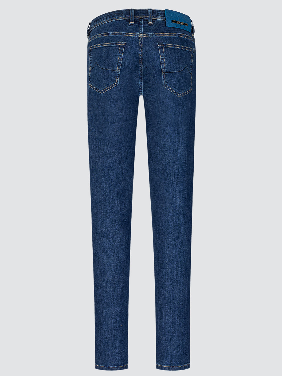 Bard Regular-Slim Jeans aus mittelblauem Luxus-Super-Stretch-Denim