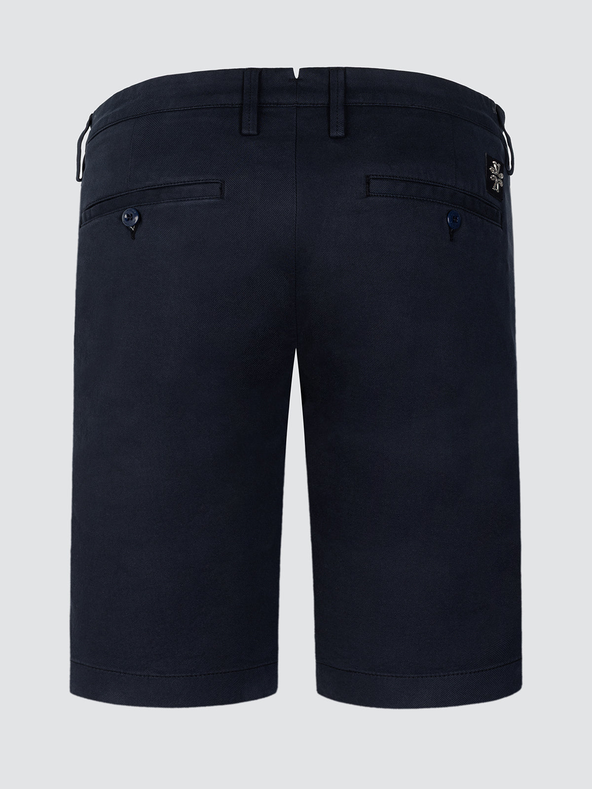 Bob Bermudashorts Marineblauer Baumwoll-Lyocell-Twill mit Stretch