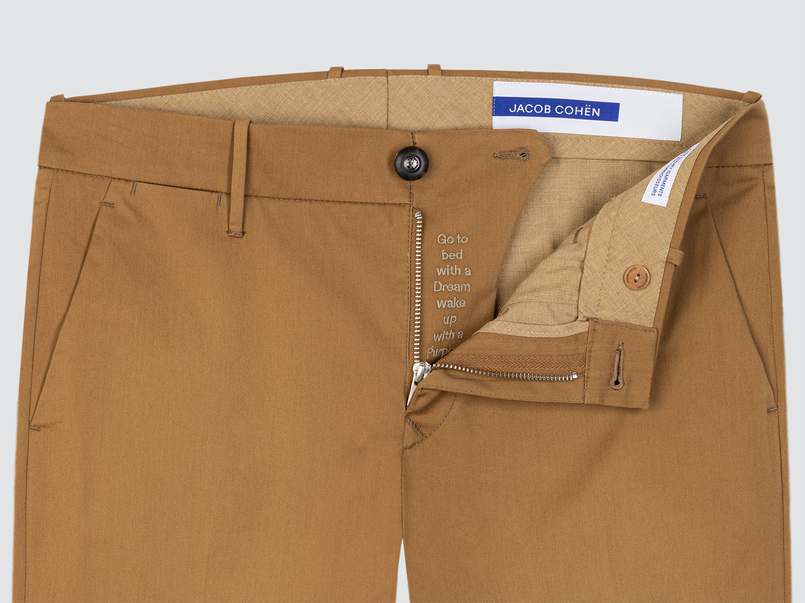 Jacob Cohën rust brown pants model ben with zip
