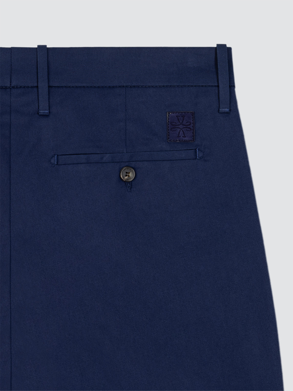 Pantalon Ben en gabardine de coton stretch bleu regular slim