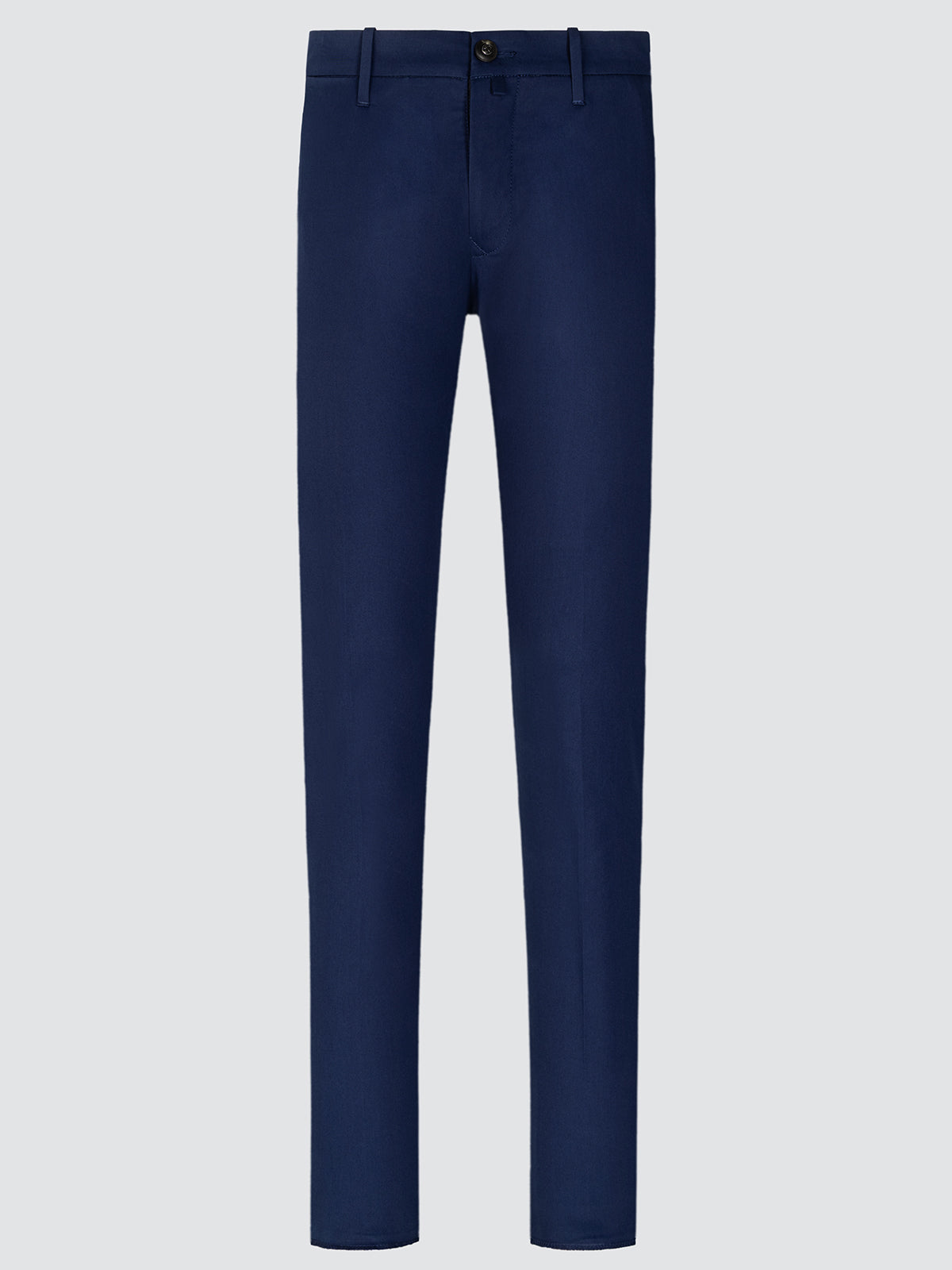 Pantalon Ben en gabardine de coton stretch bleu regular slim