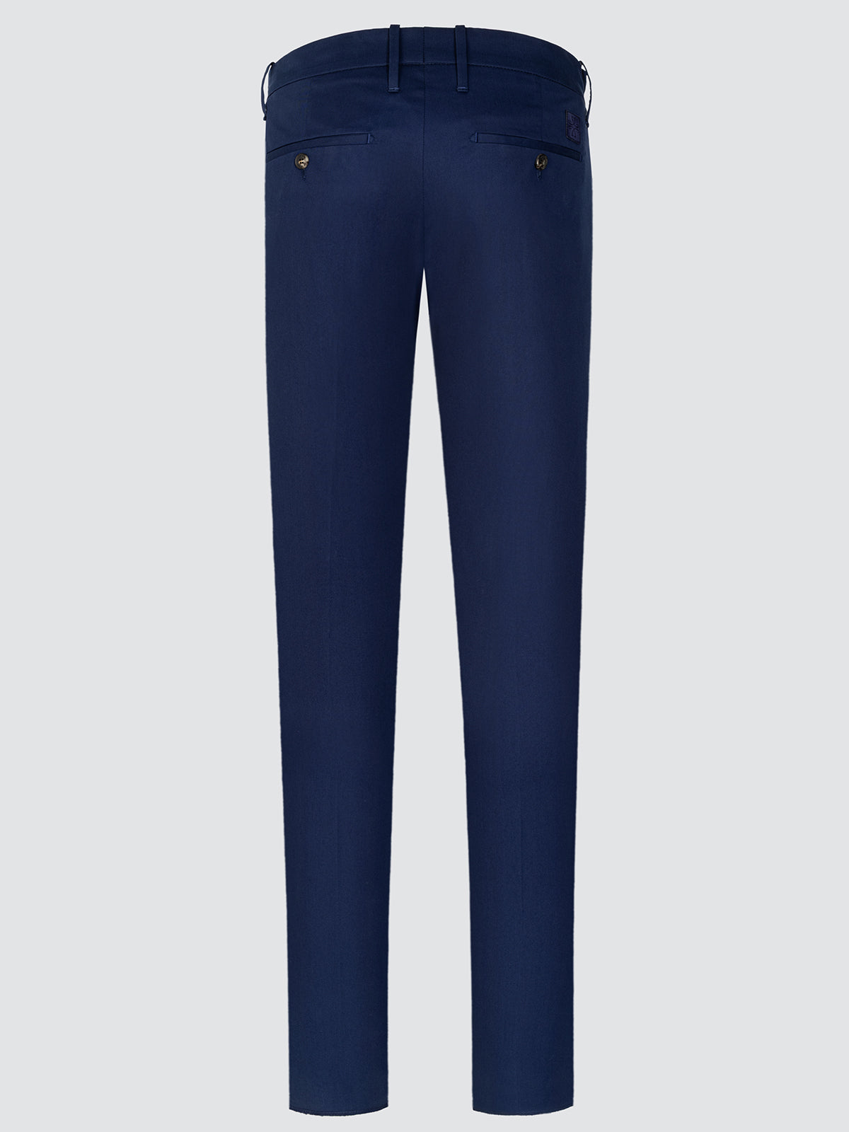 Pantalon Ben en gabardine de coton stretch bleu regular slim