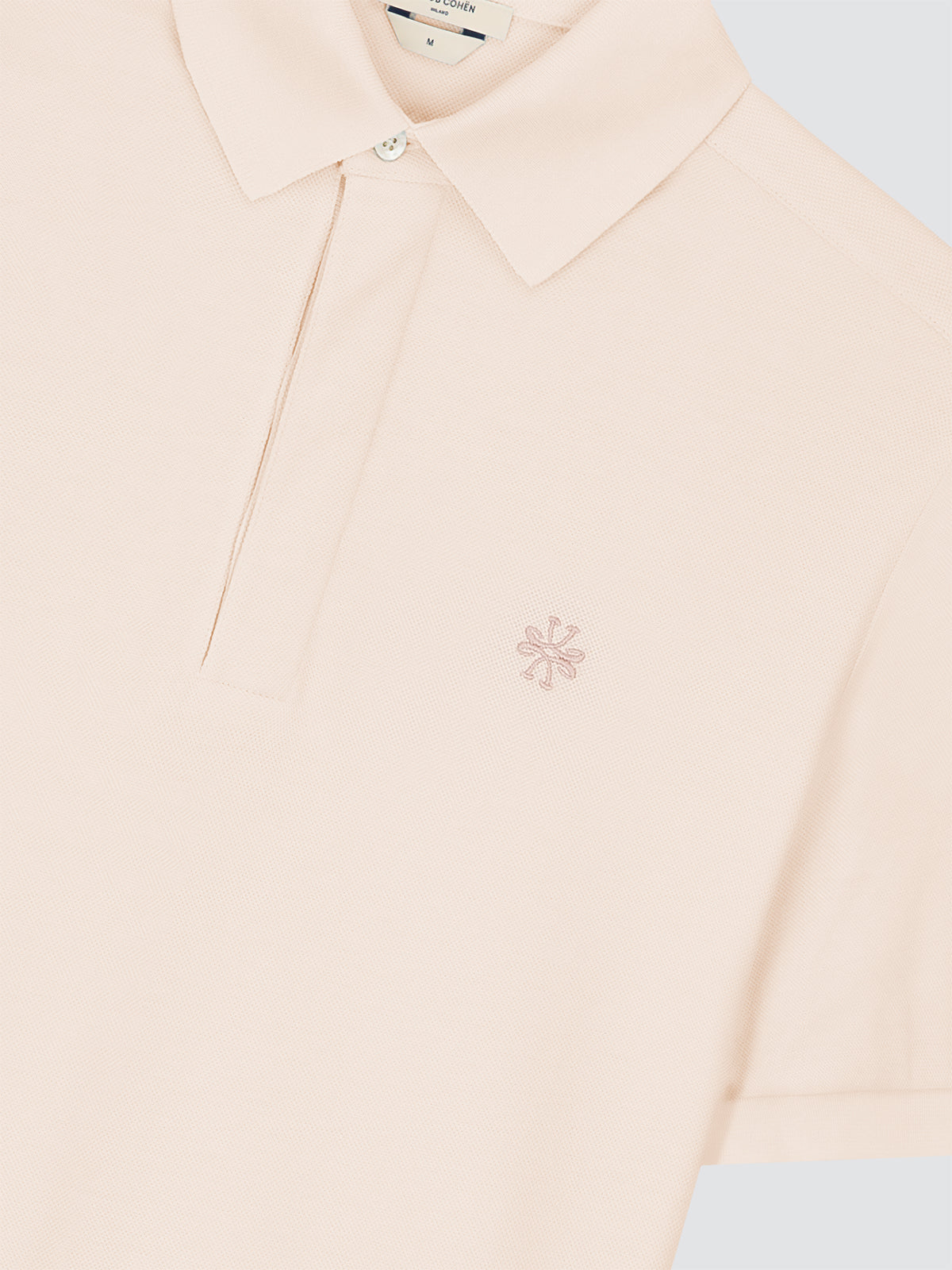 Stone rose pique polo - concealed placket
