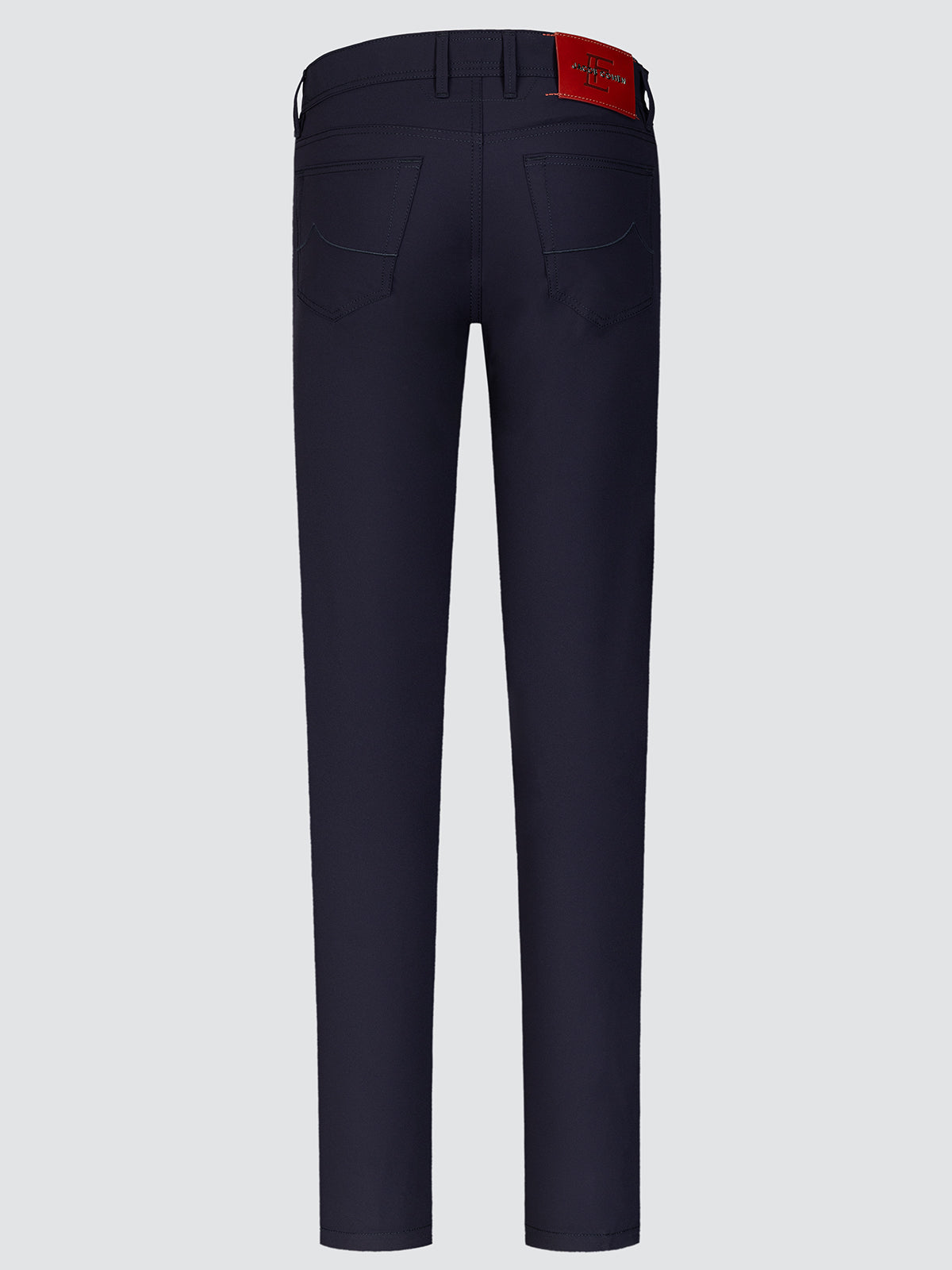 Luis Regular 5-pocket broek bruine nylon stretch twill