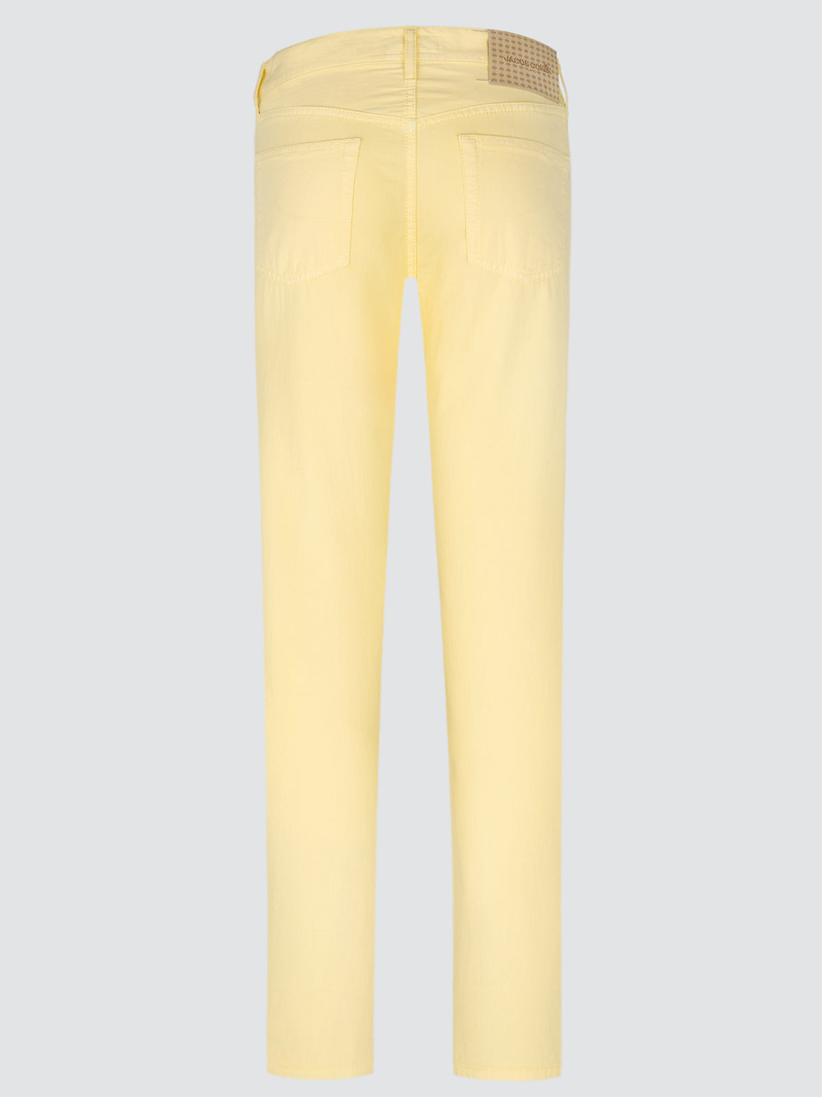 Edo pantalon coupe droite classique coton bull jaune clair