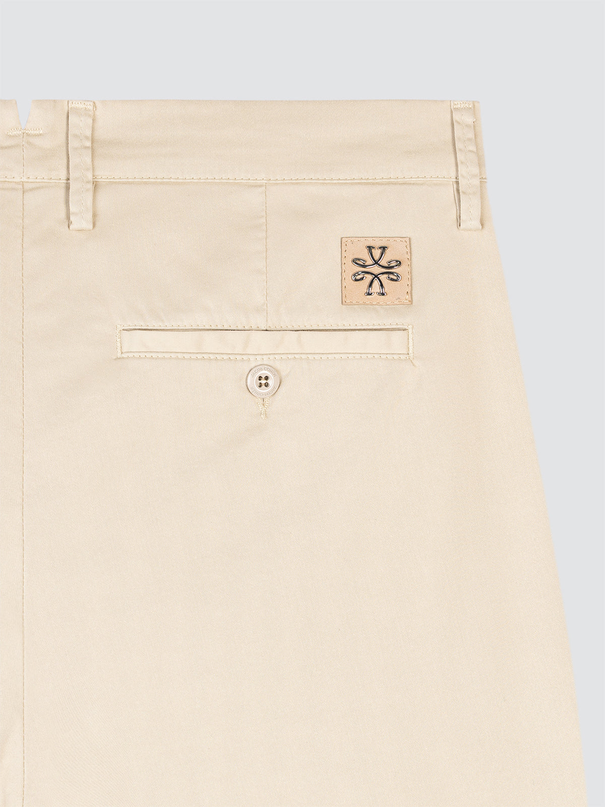 Bobby Slim Chino Pants in light beige Stretch Cotton