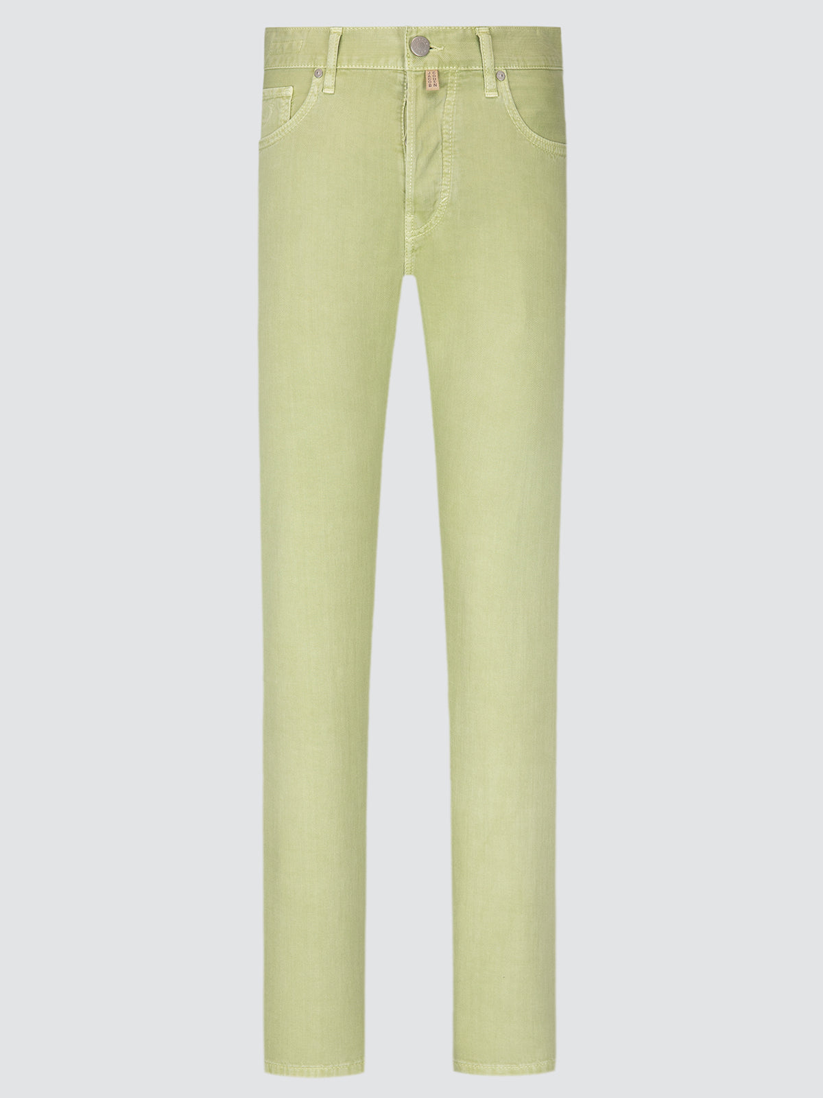 Edo Pantalón de corte recto verde salvia | Luxury Denim