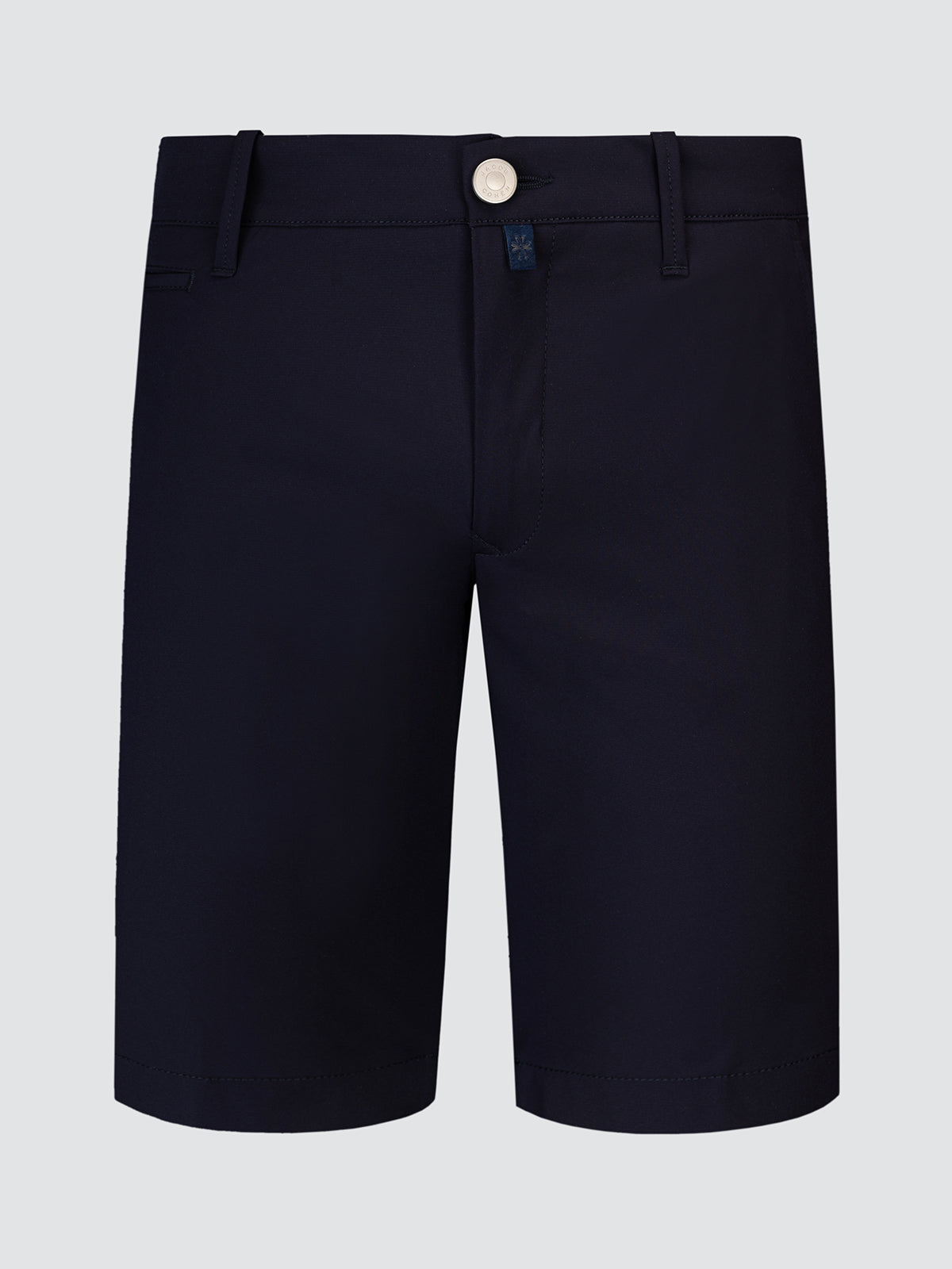 Navy blue shorts Jacob Cohen microfibre on a light gray background