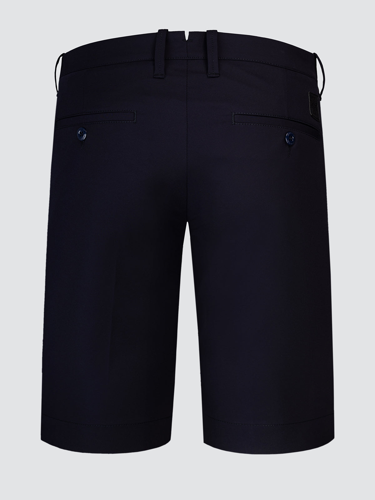 navy shorts on a light gray background bob Jacob Cohen