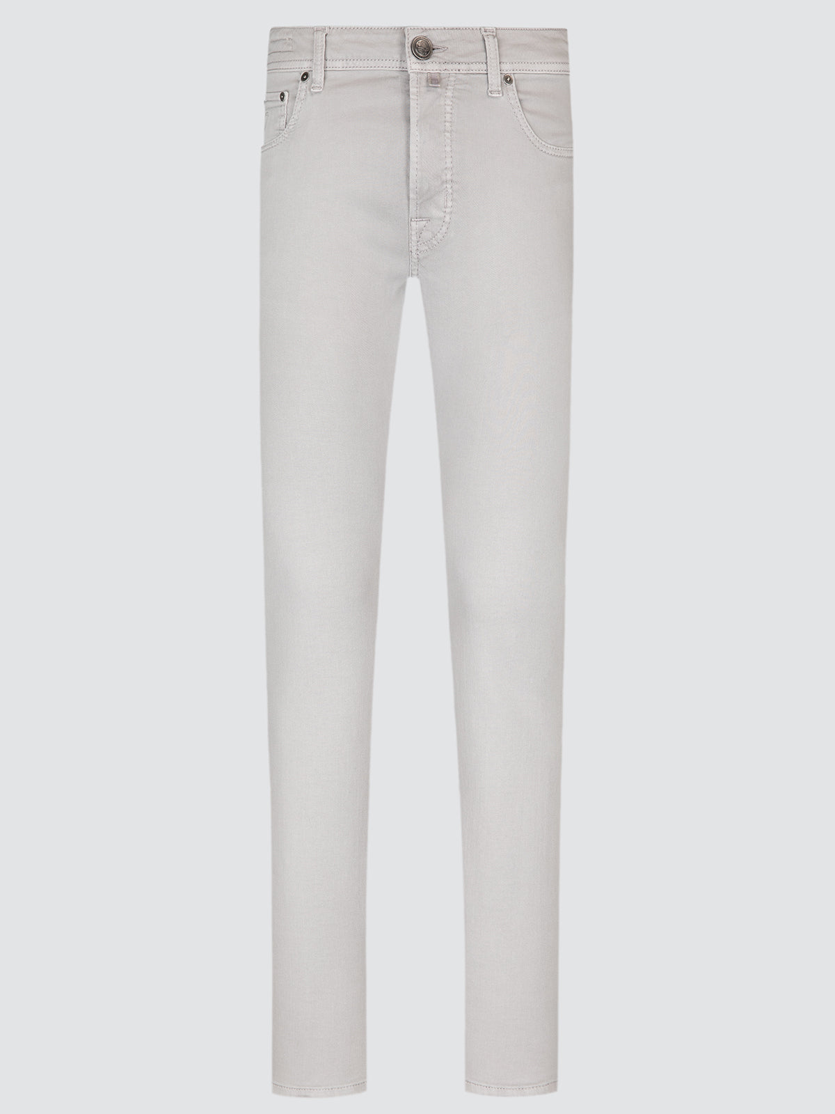Light gray jeans on a white background