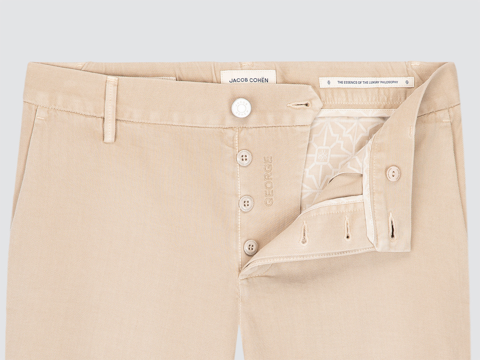 George Bermuda Shorts in beige Cotton stretch Twill