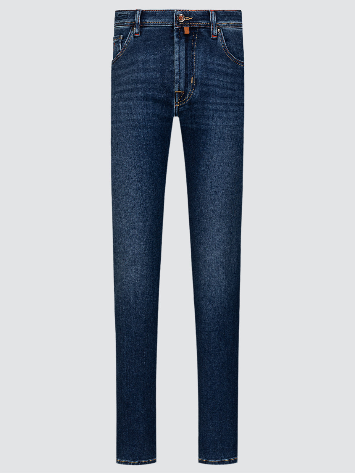 Bard Regular-Slim Jeans in Mid Blue Super Stretch Soft Denim