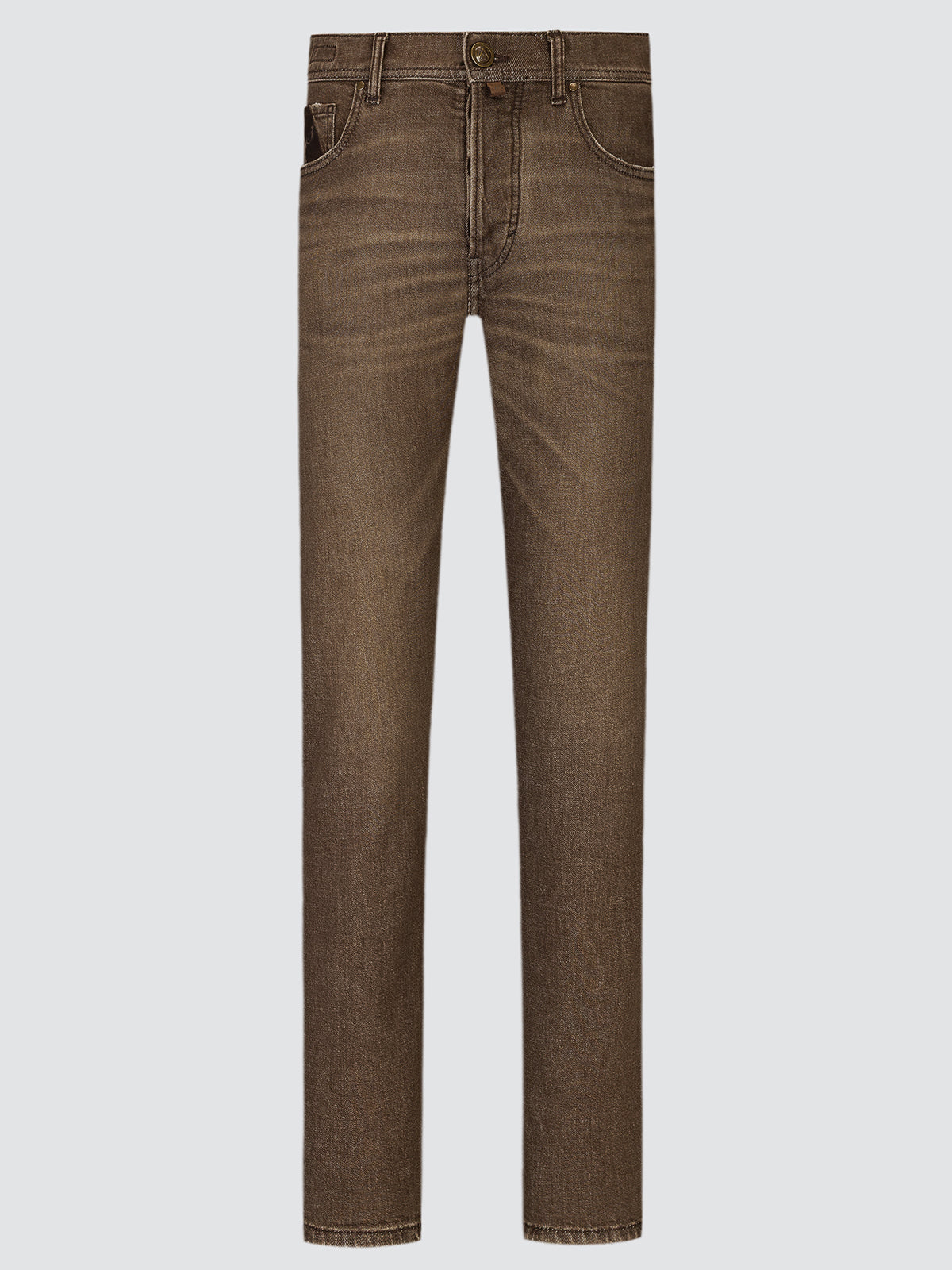 Edo — Jeans droit confort marron