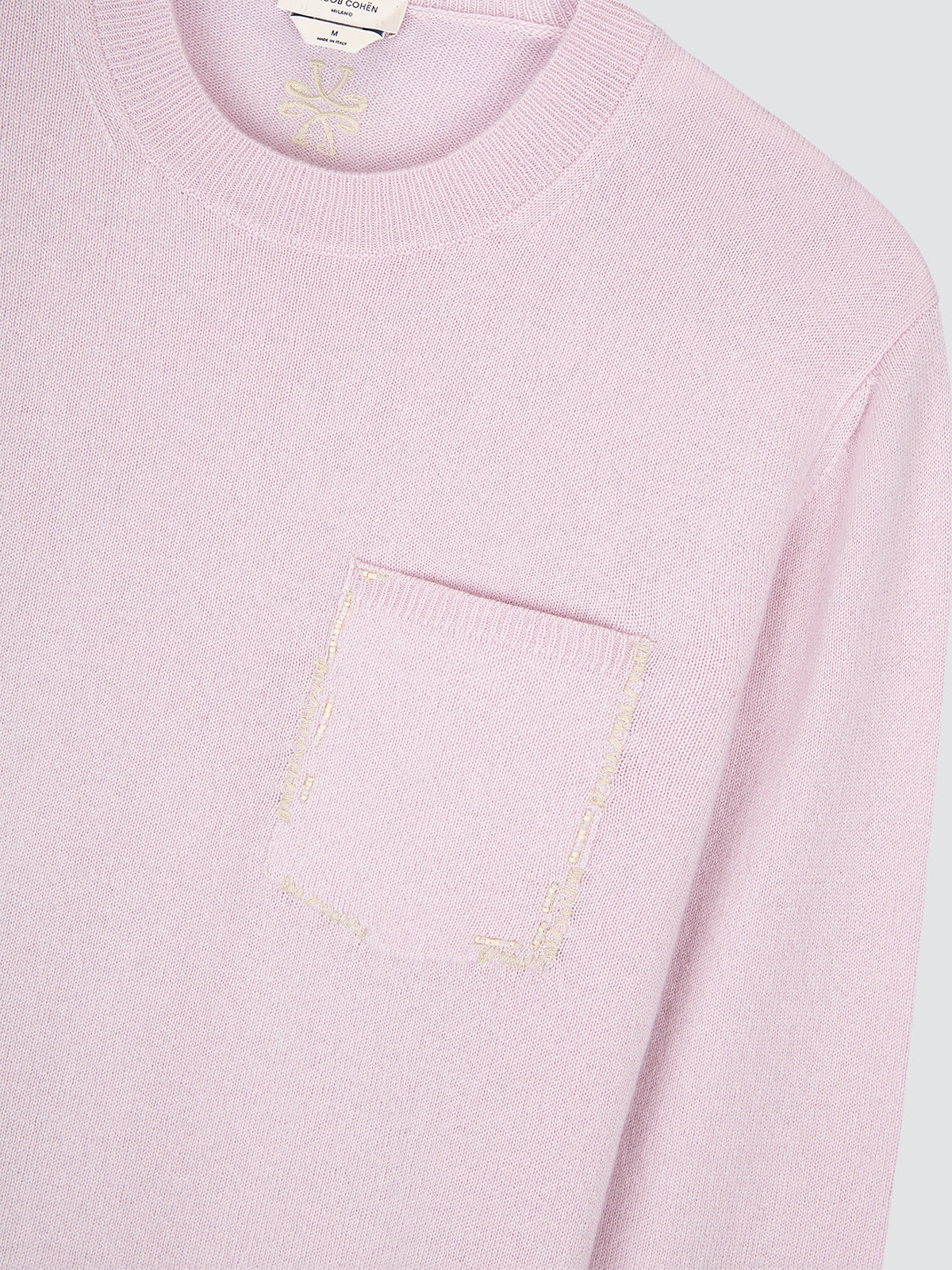 Pull en cachemire rose pastel