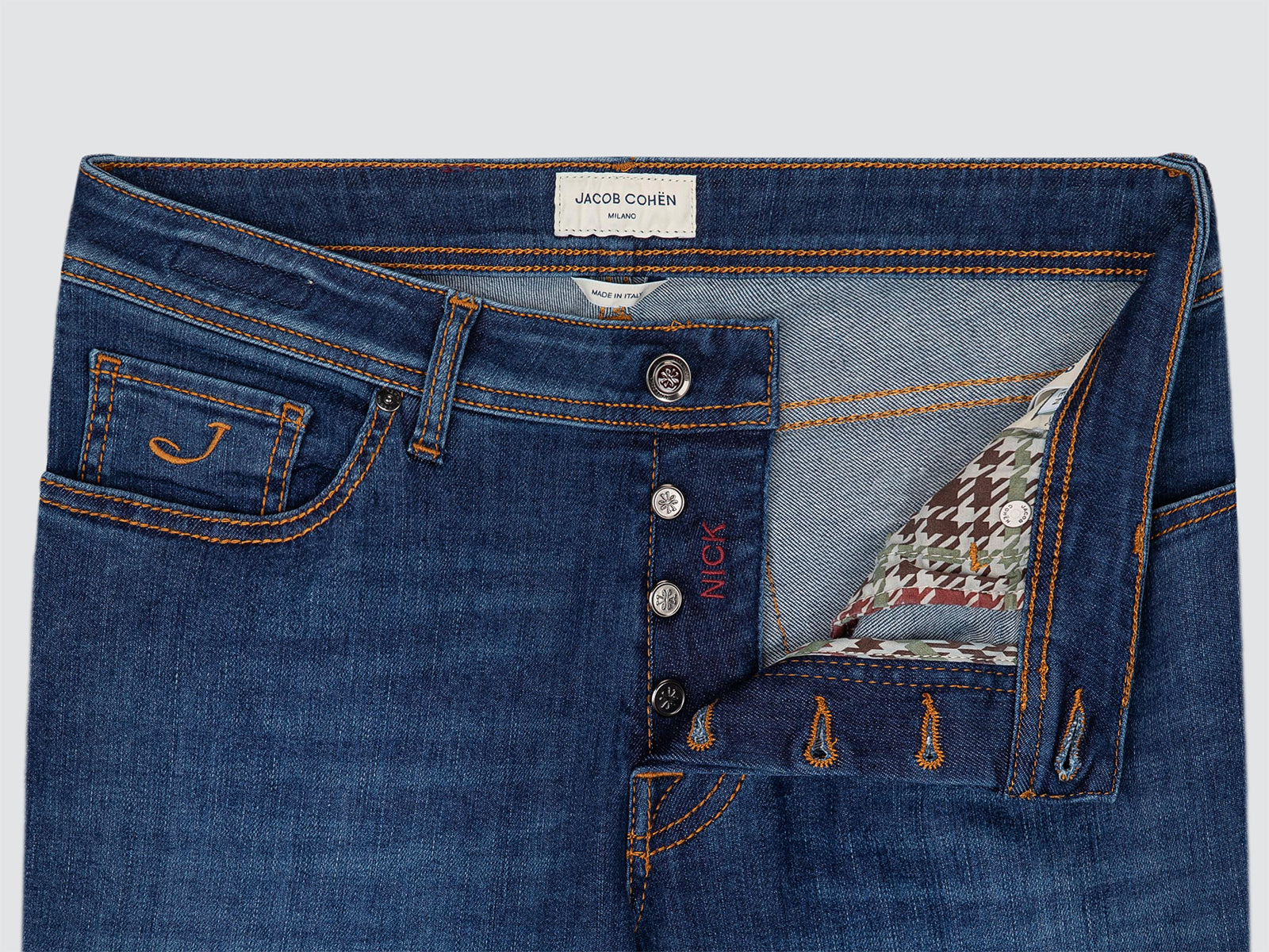 Bard jeans in mediumblauwe superstretchdenim