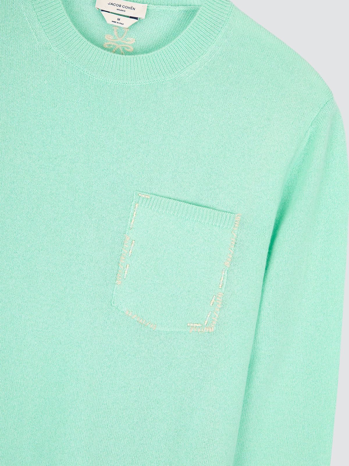 Pull en cachemire vert menthe
