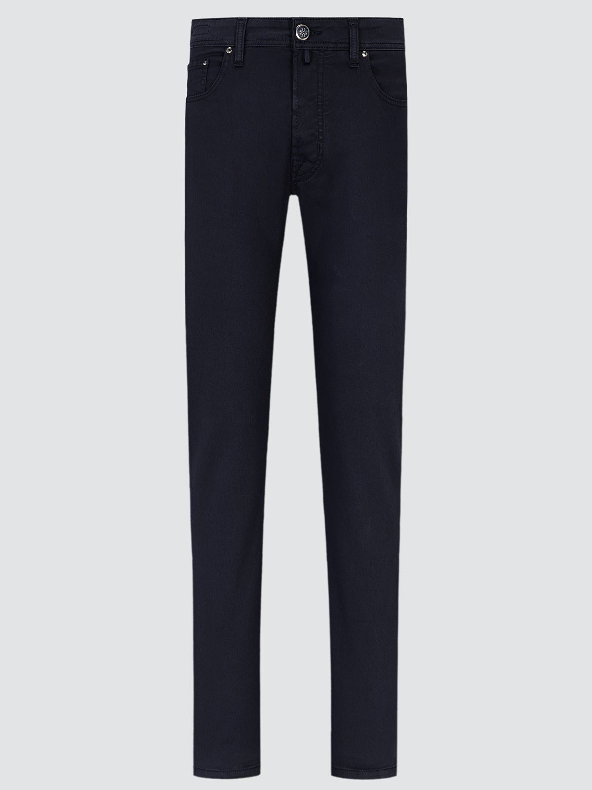 Black jeans on a light gray background