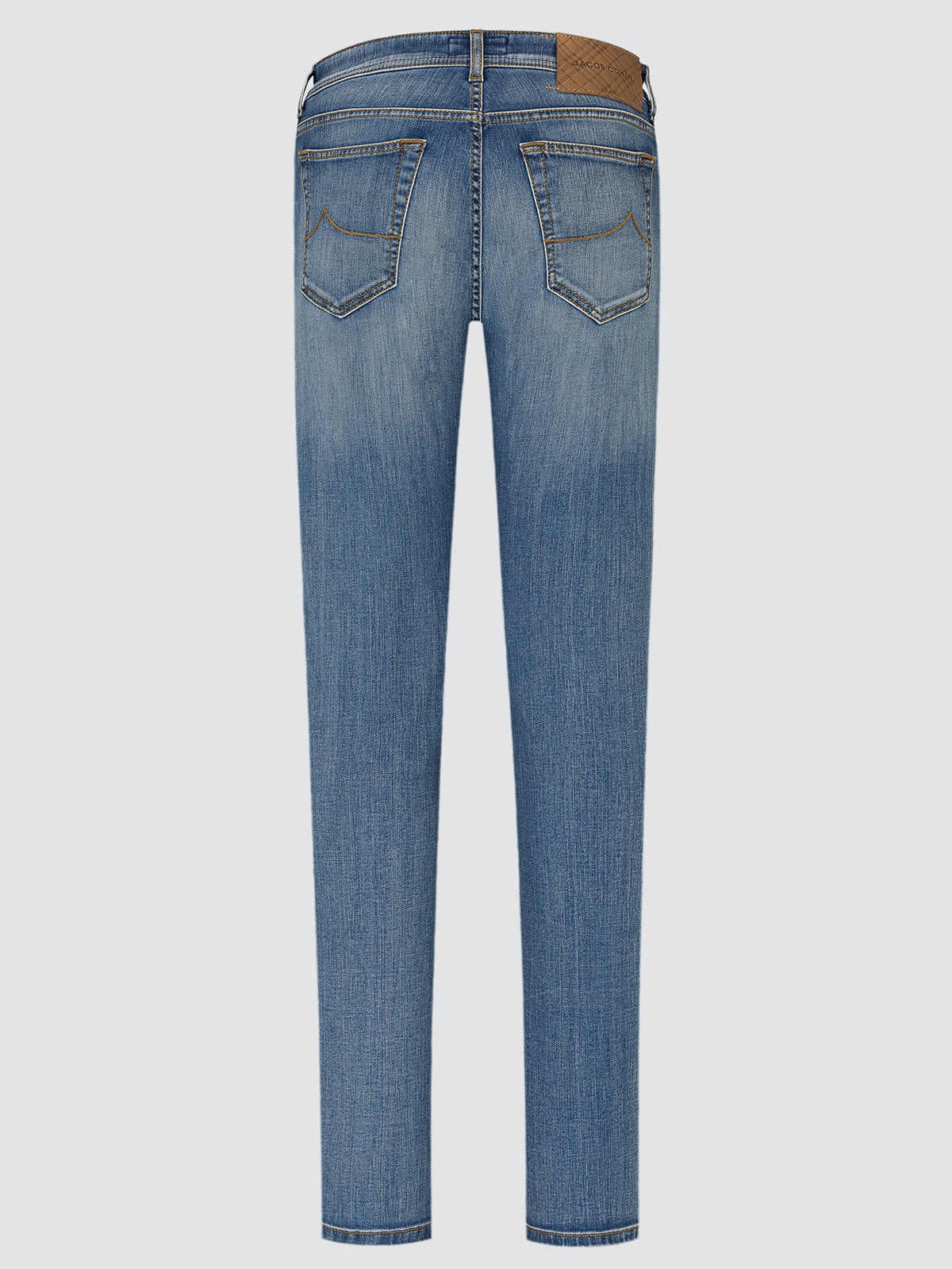 Blue jeans on a white background