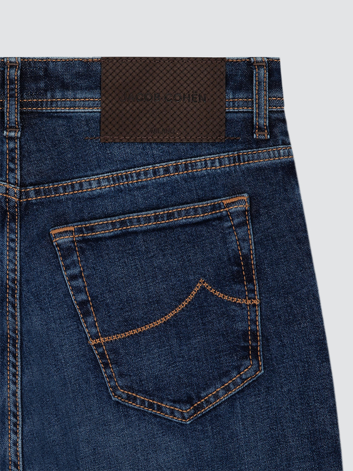 BARD JACOB COHEN BLUE NDIGO WITH BROWN PATCH 
