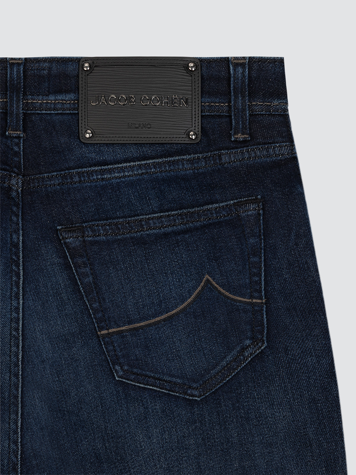 Bard Dark blue jeans indigo with rivets patch Jacob Cohen Milano