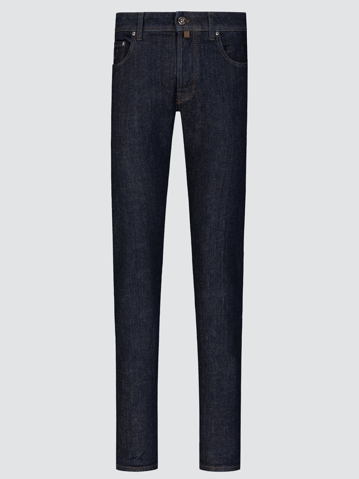Dark blue jeans JACOB COHEN INDIGO WINTER on a light gray background