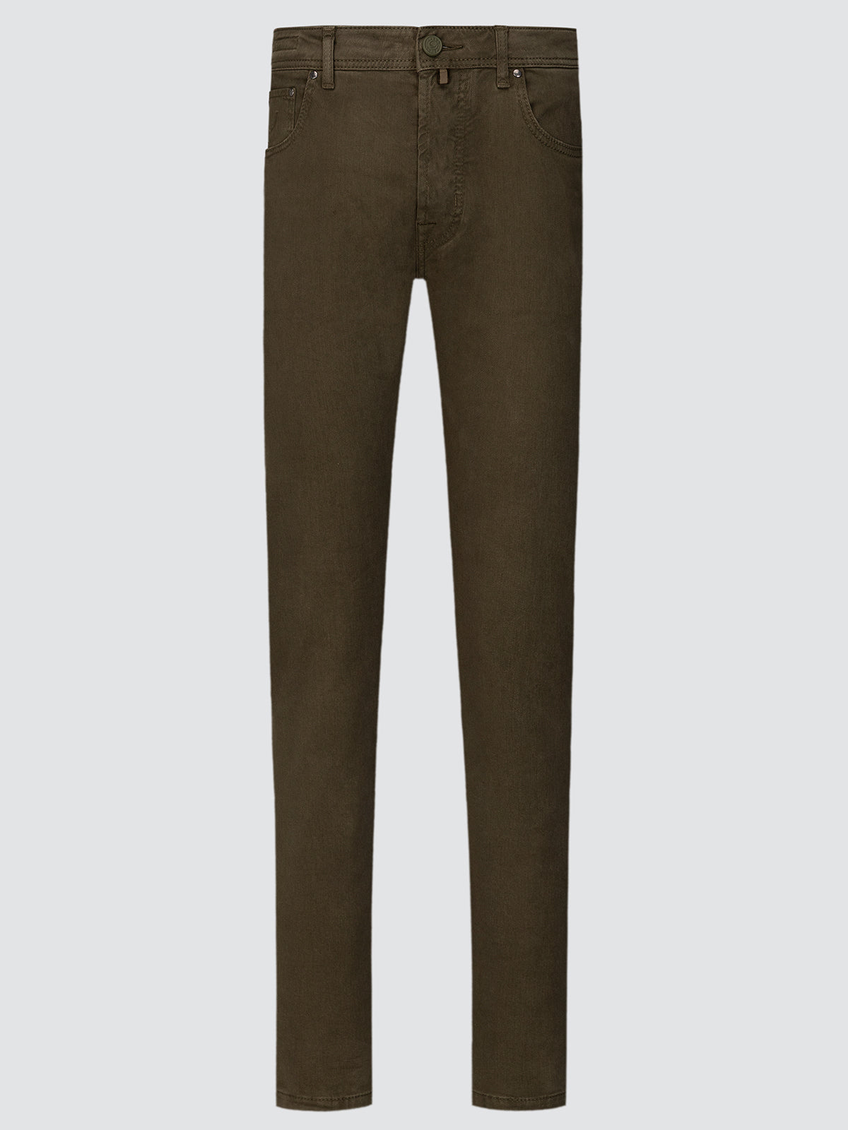 Bard 5-pocket trousers Olive green stretch cotton lyocell twill