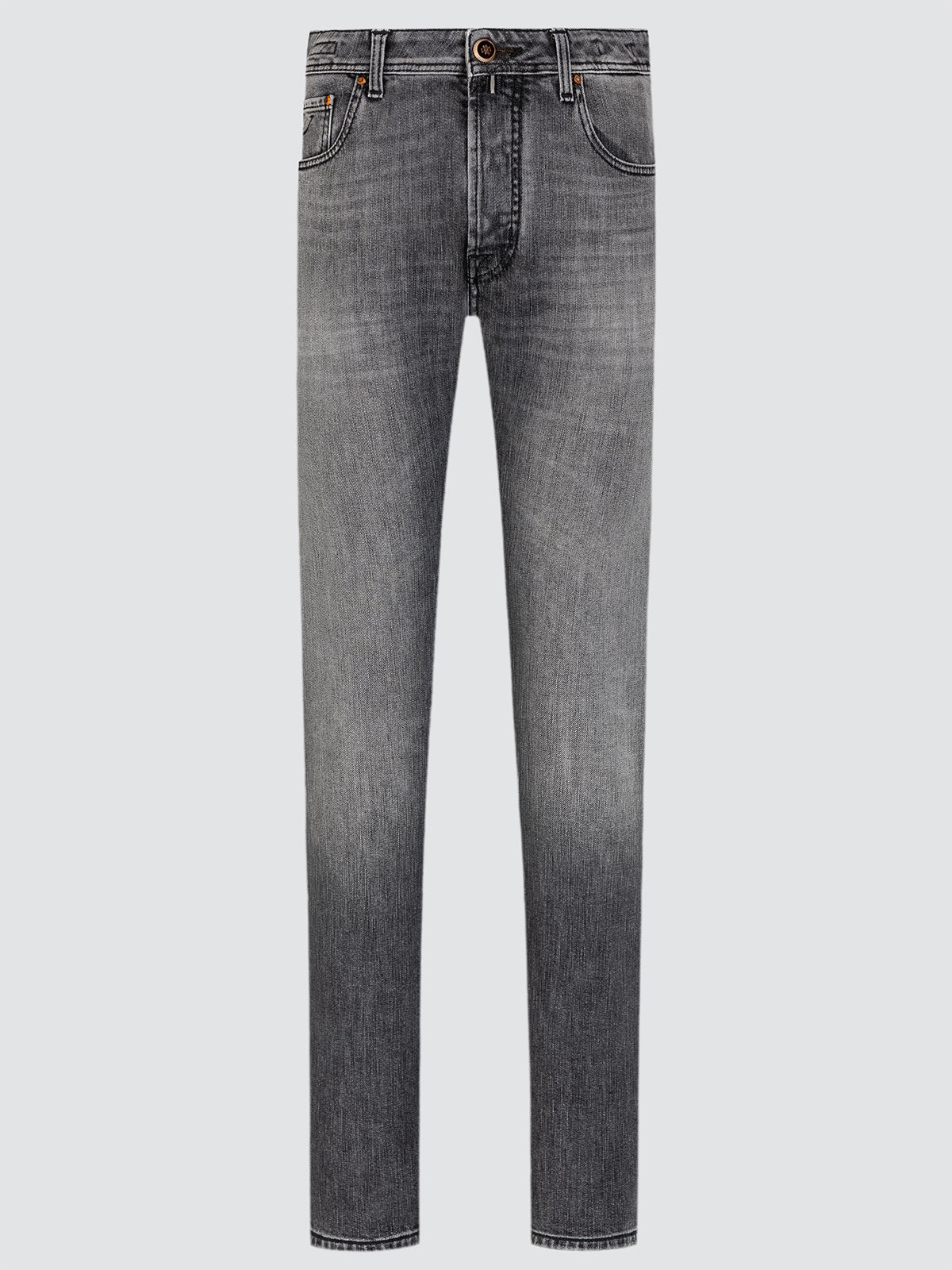 Gray jeans on a light gray background
