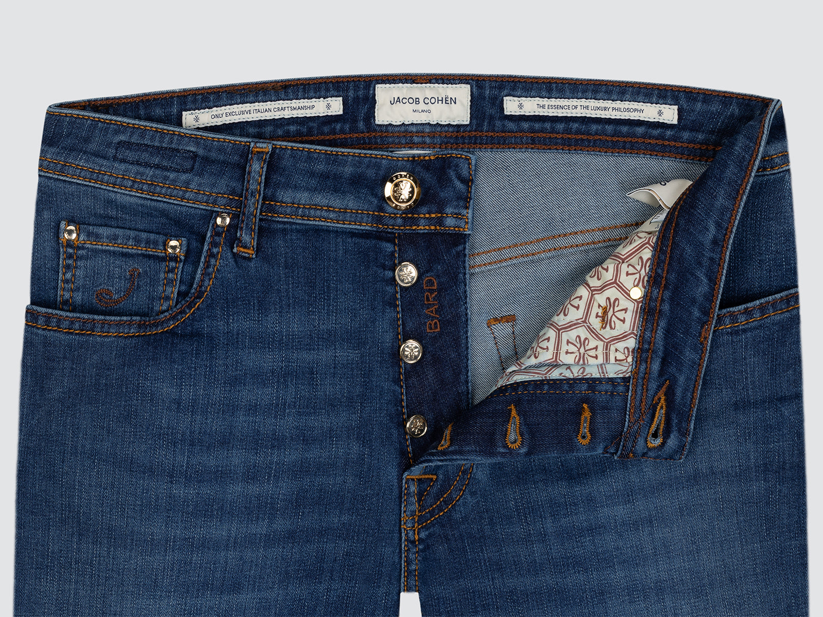 Bard Regular-Slim Jeans Medium Blue Stretch Denim